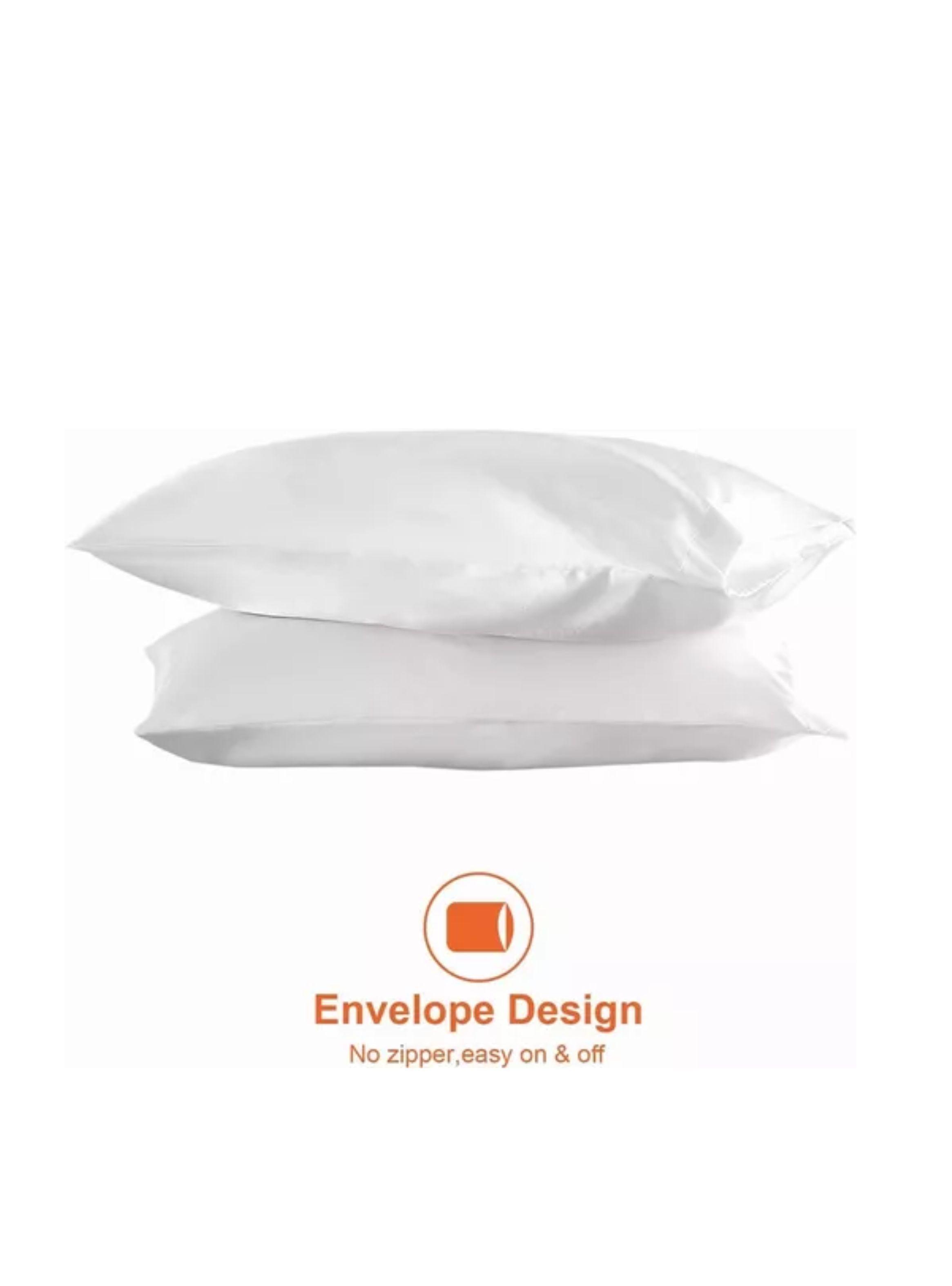 Funda Almohada Satin Saten Tipo Seda color blanco-1