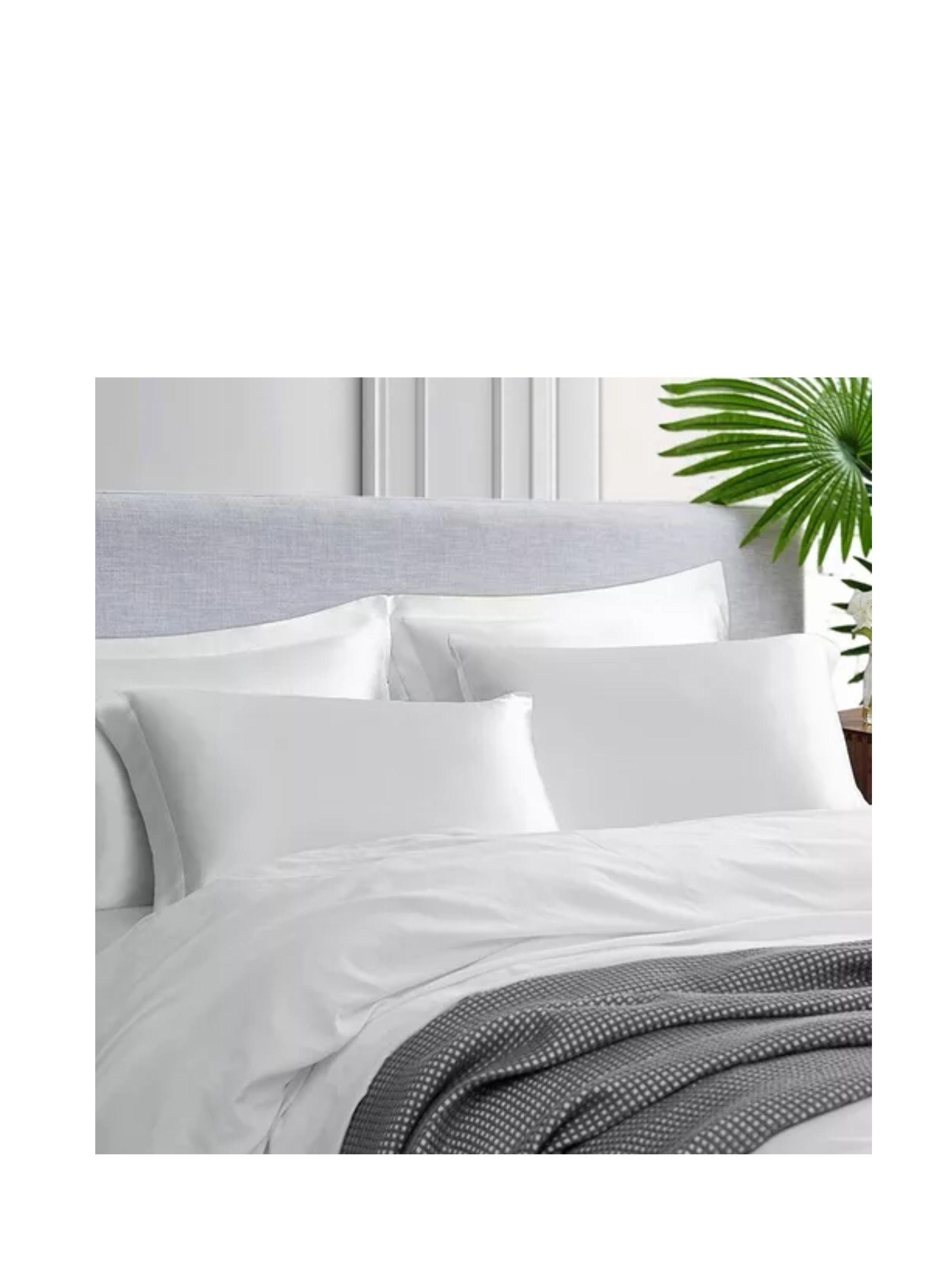 Funda Almohada Satin Saten Tipo Seda color blanco-3
