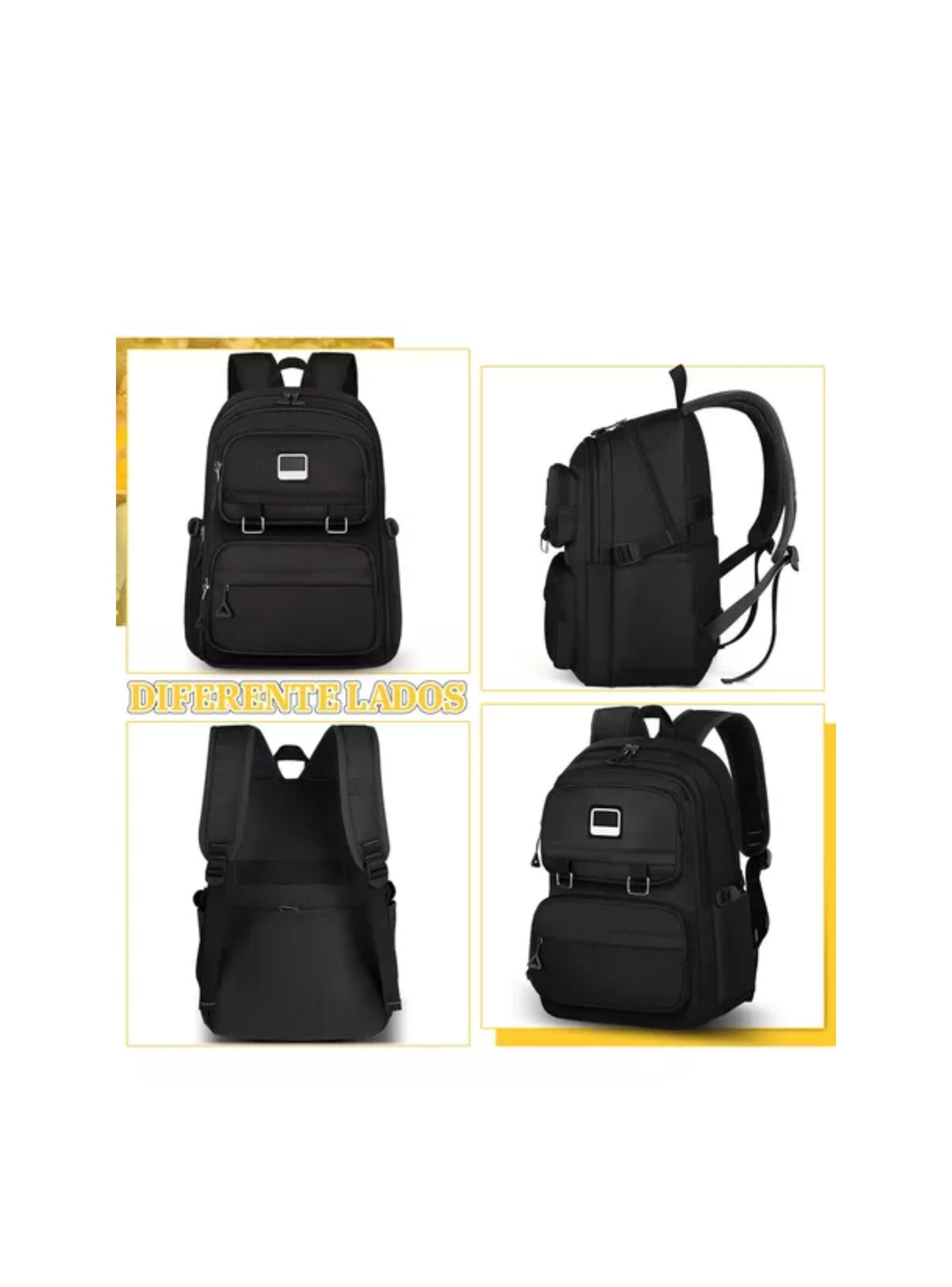 Mochila Viaje Bolsa Escolar Laptop 15.6 Inch Impermeable 30l color negro-2