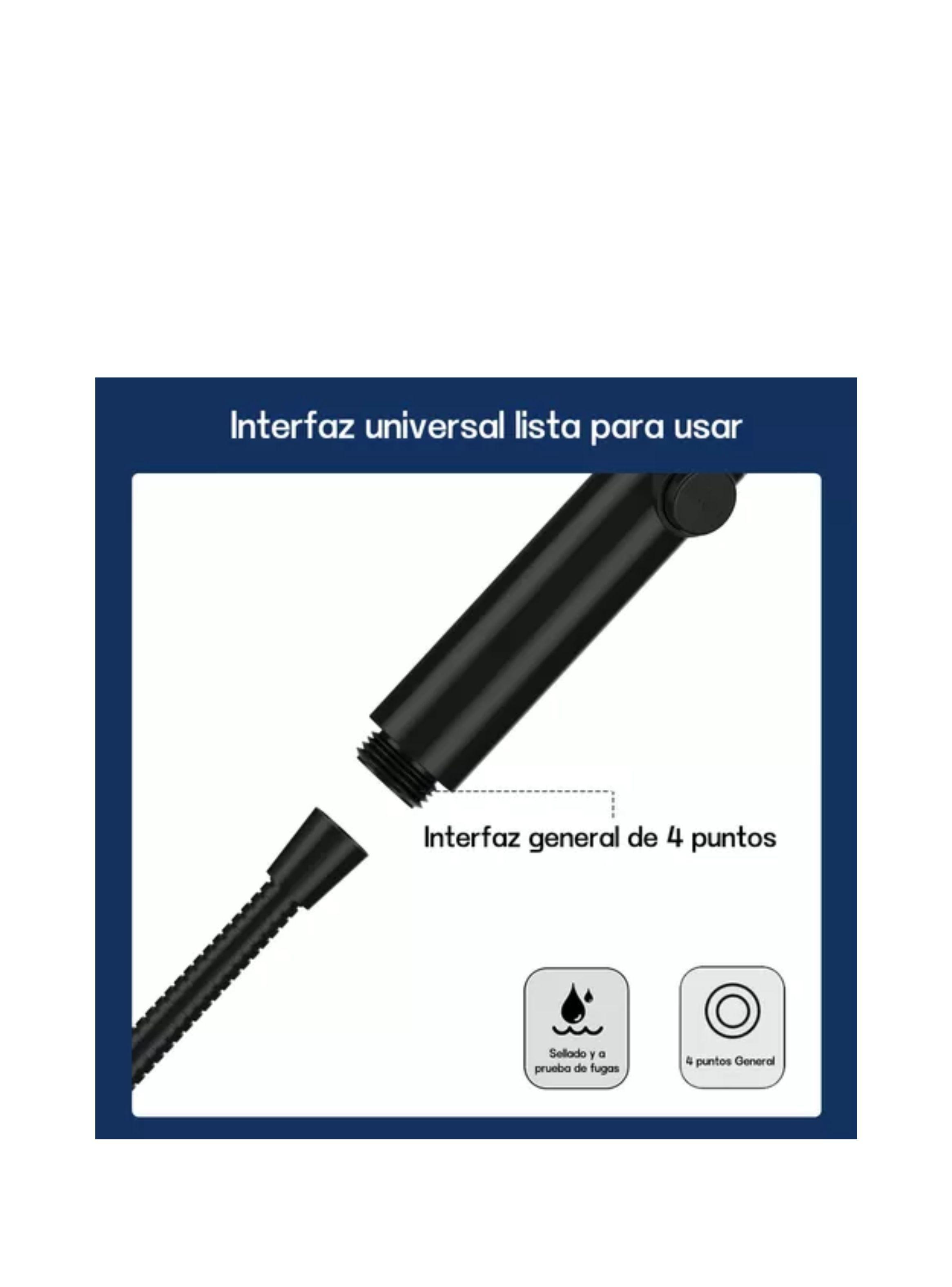 Kit De Manguera Ducha Teléfono Soporte Cromado Acero Inox1-3