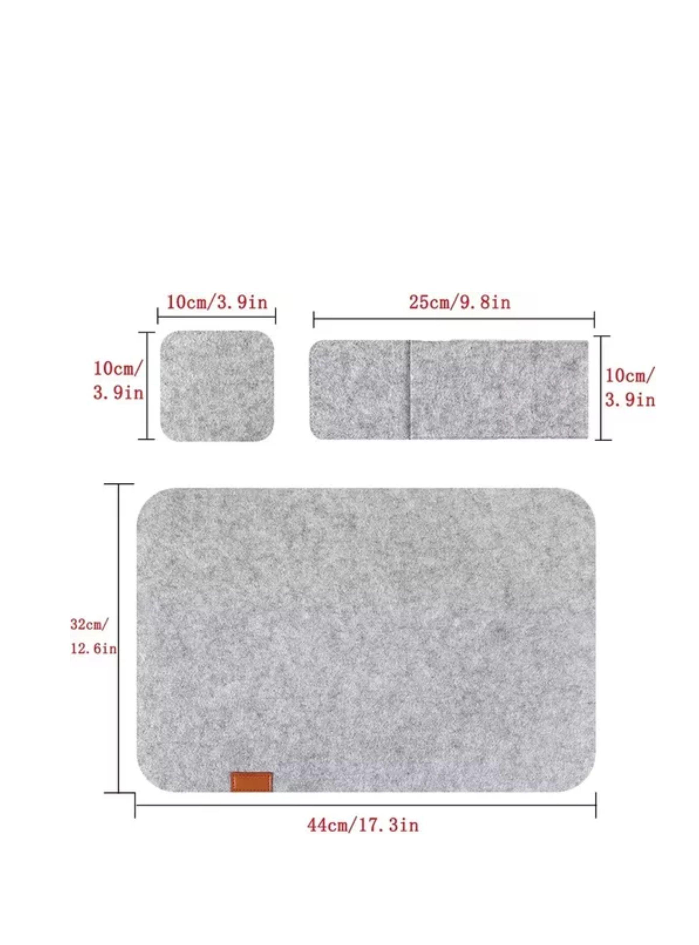 Set 18 Manteles Individuales Portavasos Mesa Antideslizante color gris claro-3