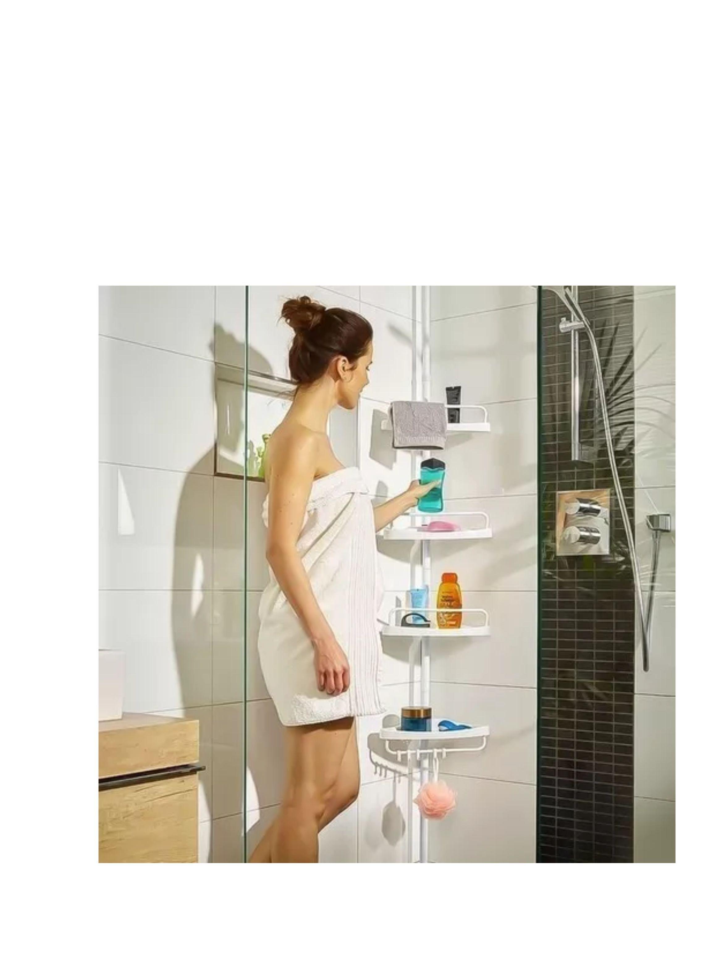 Organizador Esquinero Ducha Baño Multiuso 4 Pisos Ajustable-3