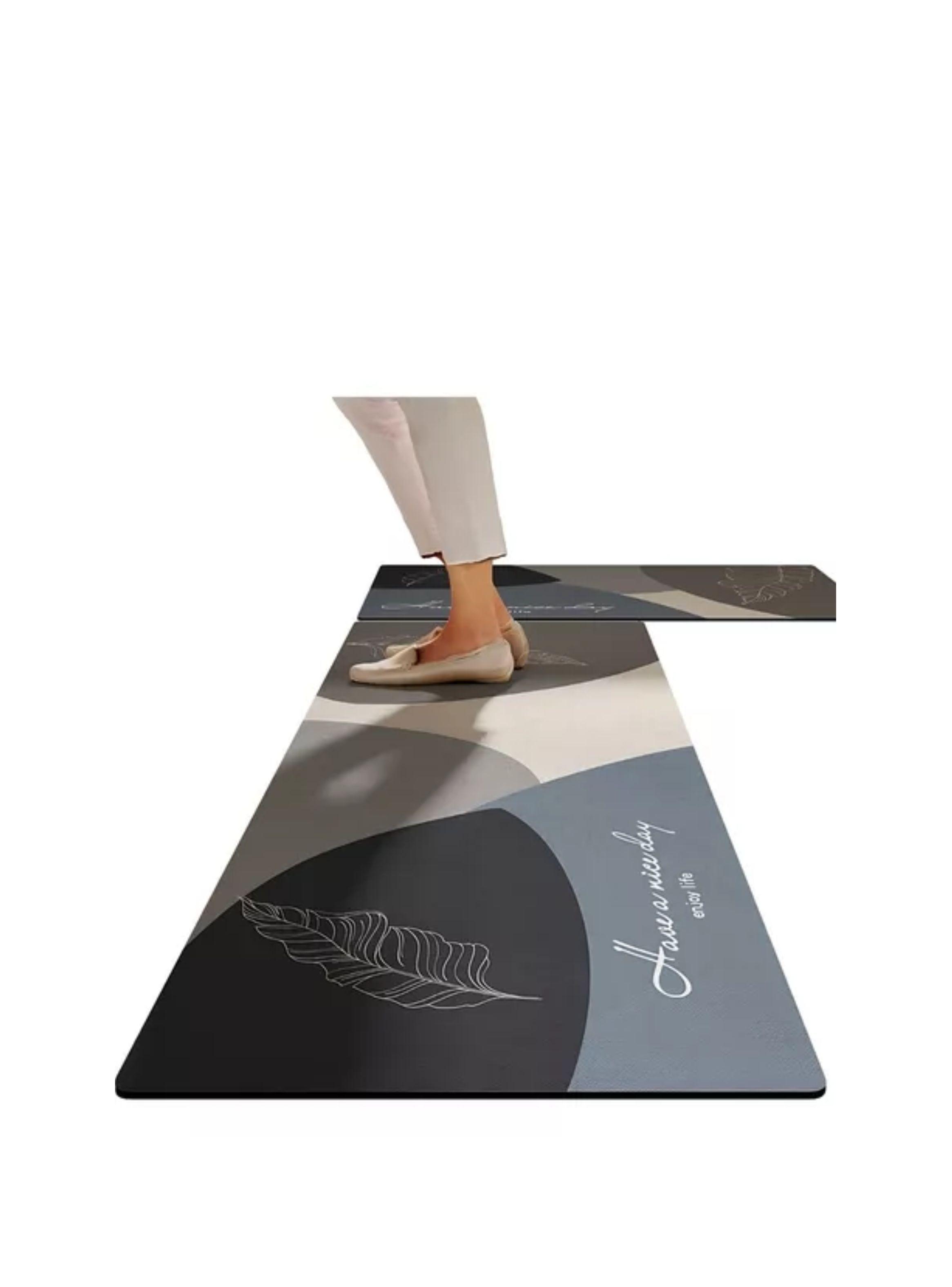 Set 2 Alfombra 40x120 Y 40x60 Cm Cocina Piso Antideslizante-0