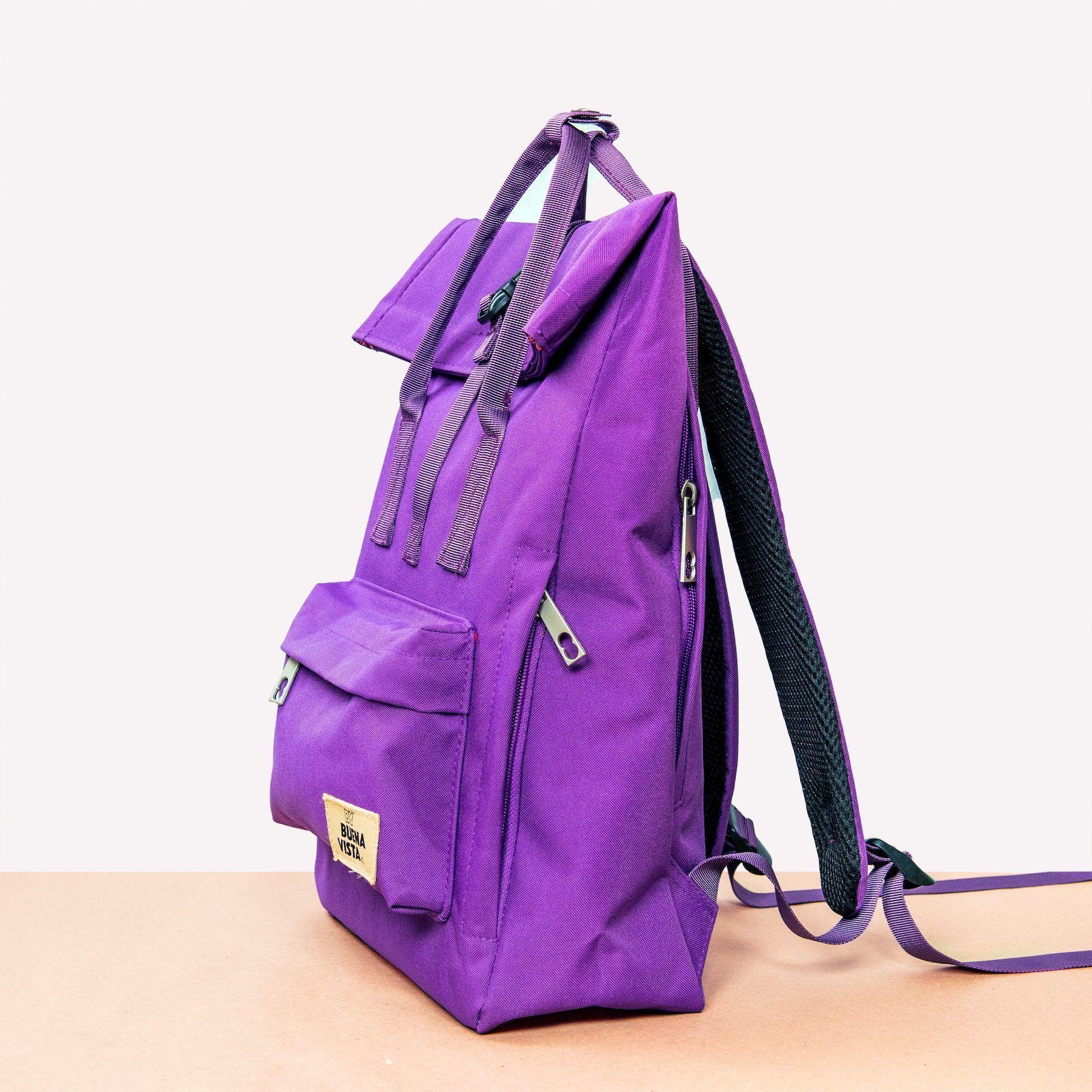 Mochila Impermeable Laptop 14'' Roll Morado-5