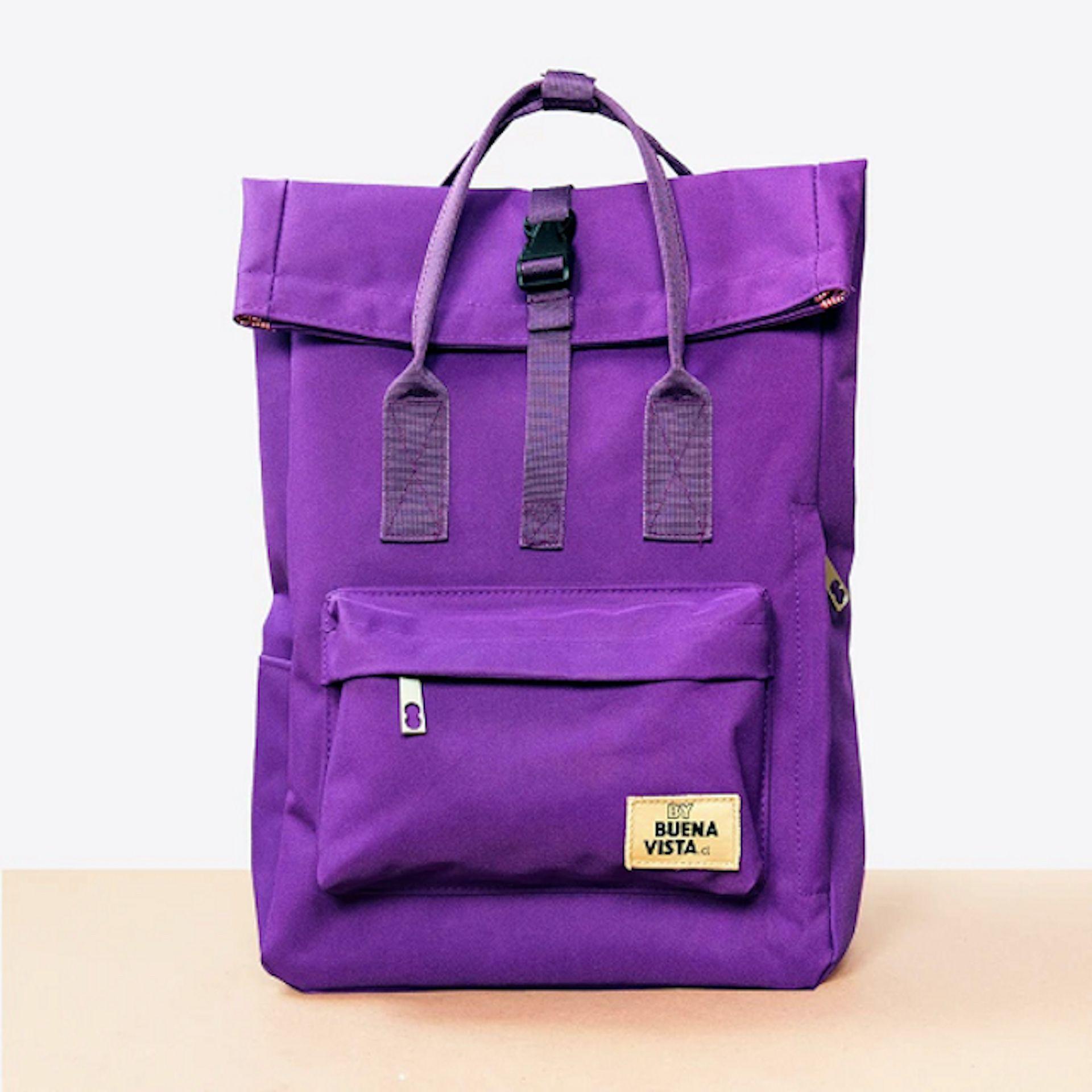 Mochila Impermeable Laptop 14'' Roll Morado-6