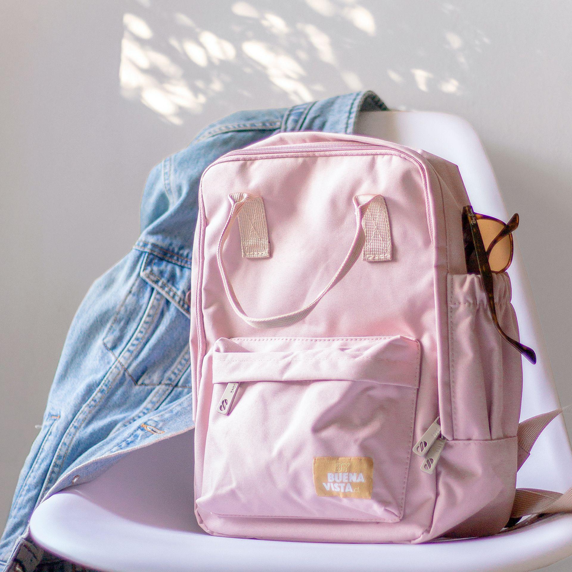 Mochila Impermeable Laptop 13'' Bike Rosa-1