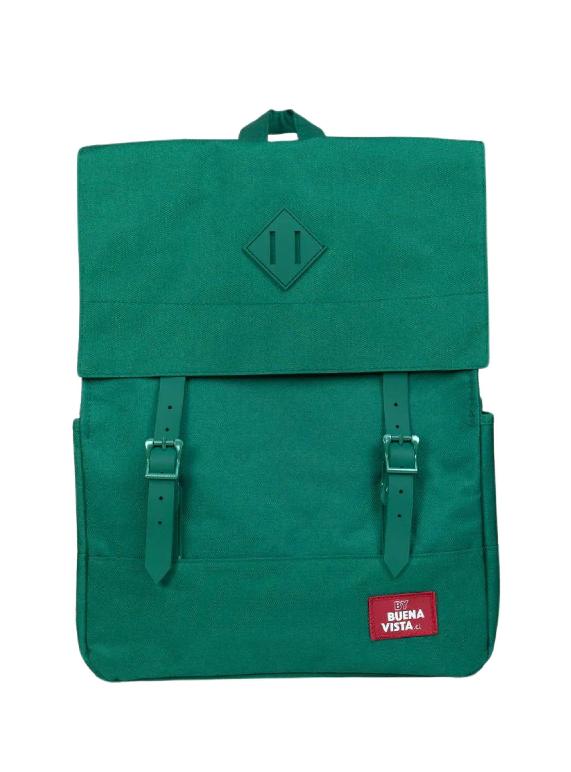 Mochila Impermeable para Notebook Square L Verde Ingles-0