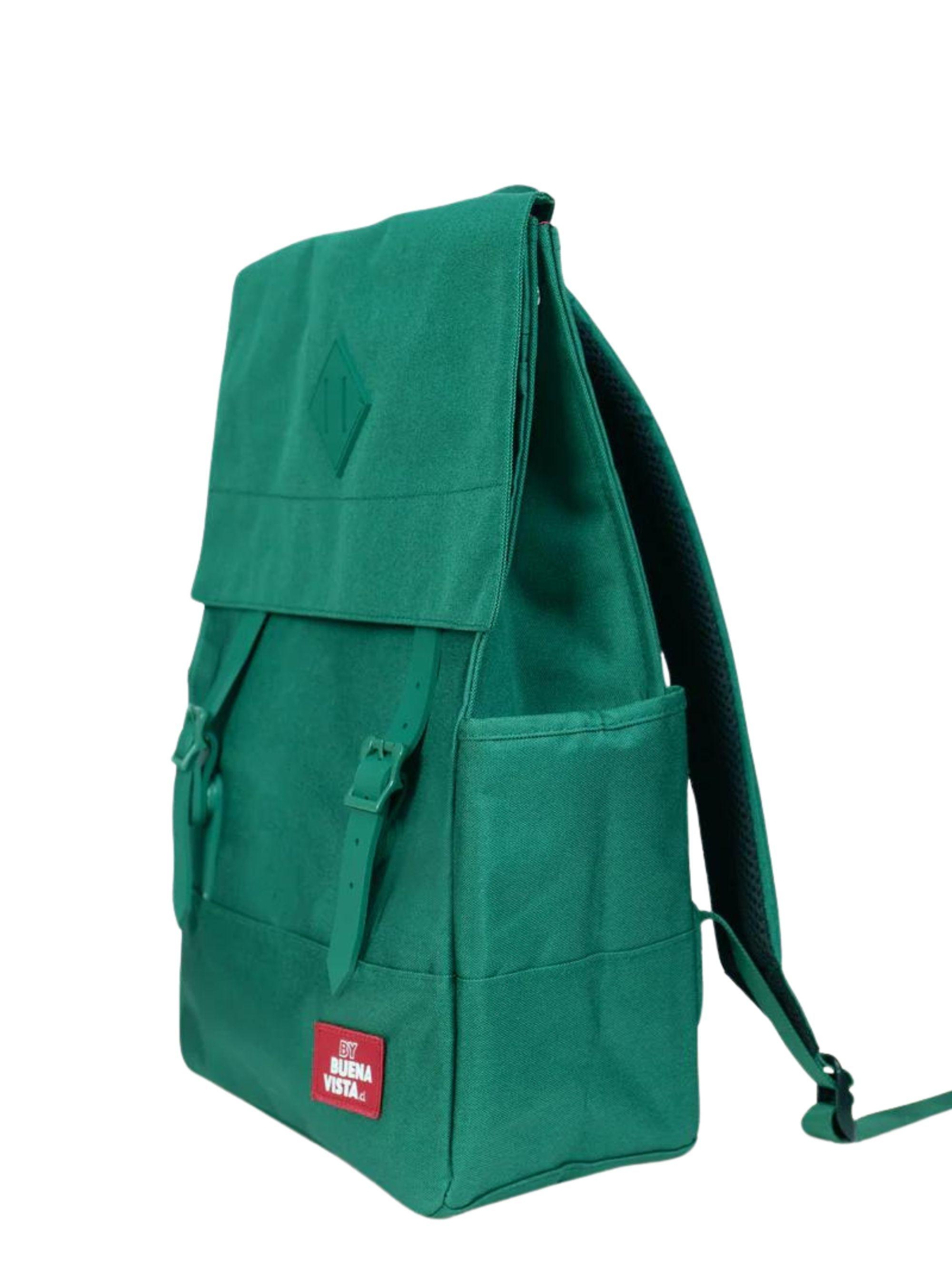 Mochila Impermeable para Notebook Square L Verde Ingles-2