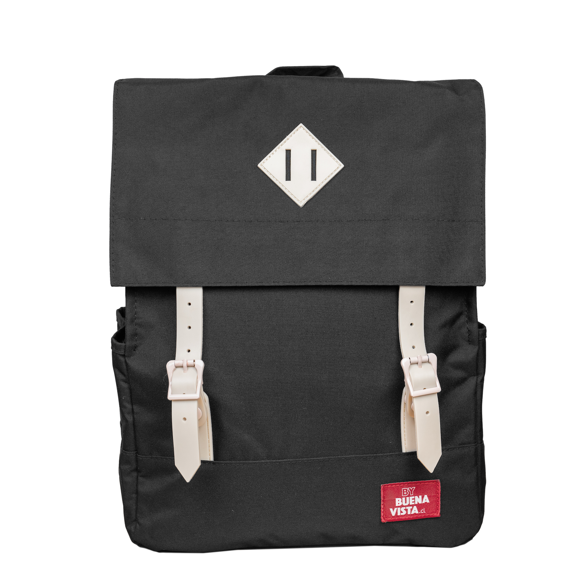 Mochila Impermeable Laptop 15'' Square M Blanco Negro-0