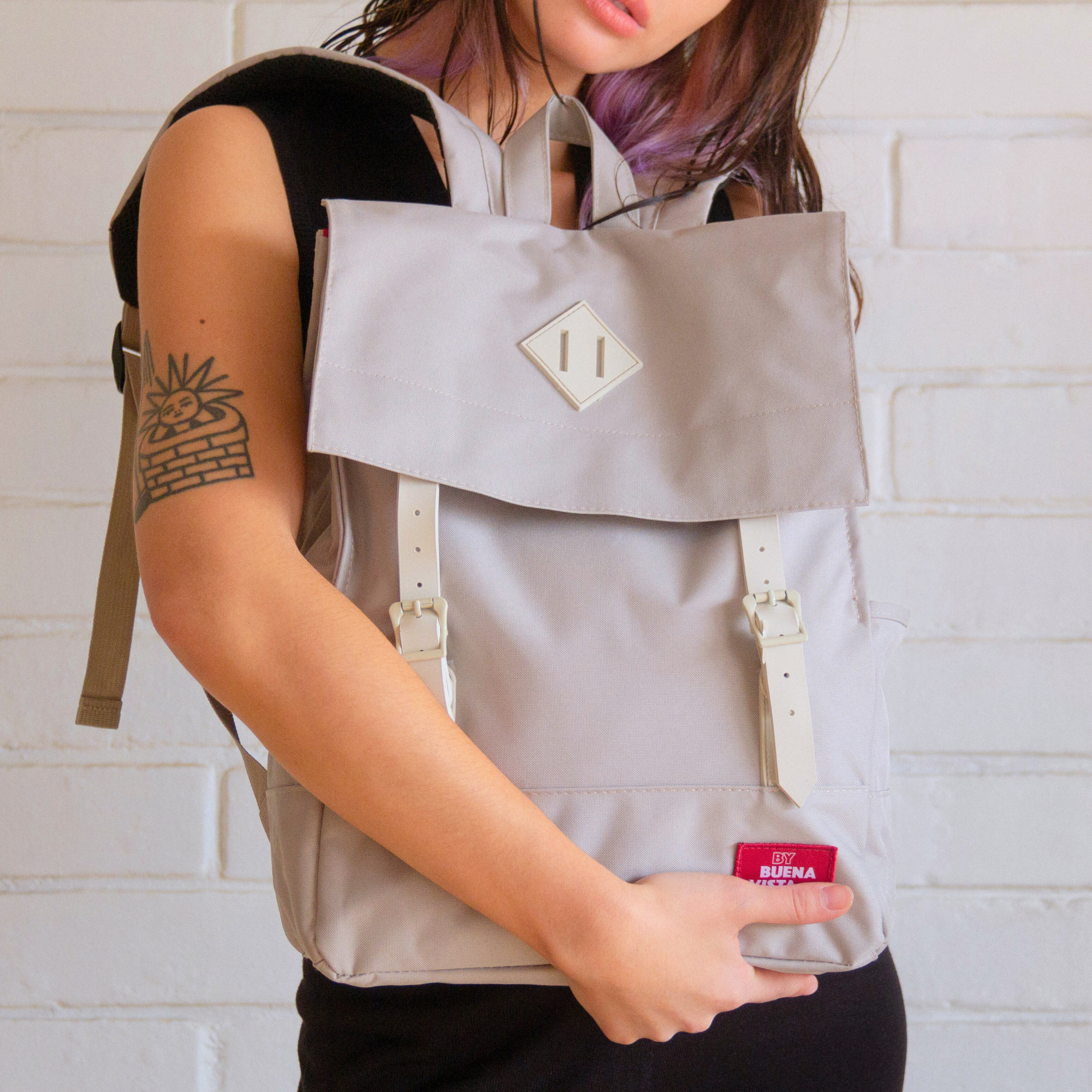 Mochila Impermeable Laptop 15'' Square M Gris-4