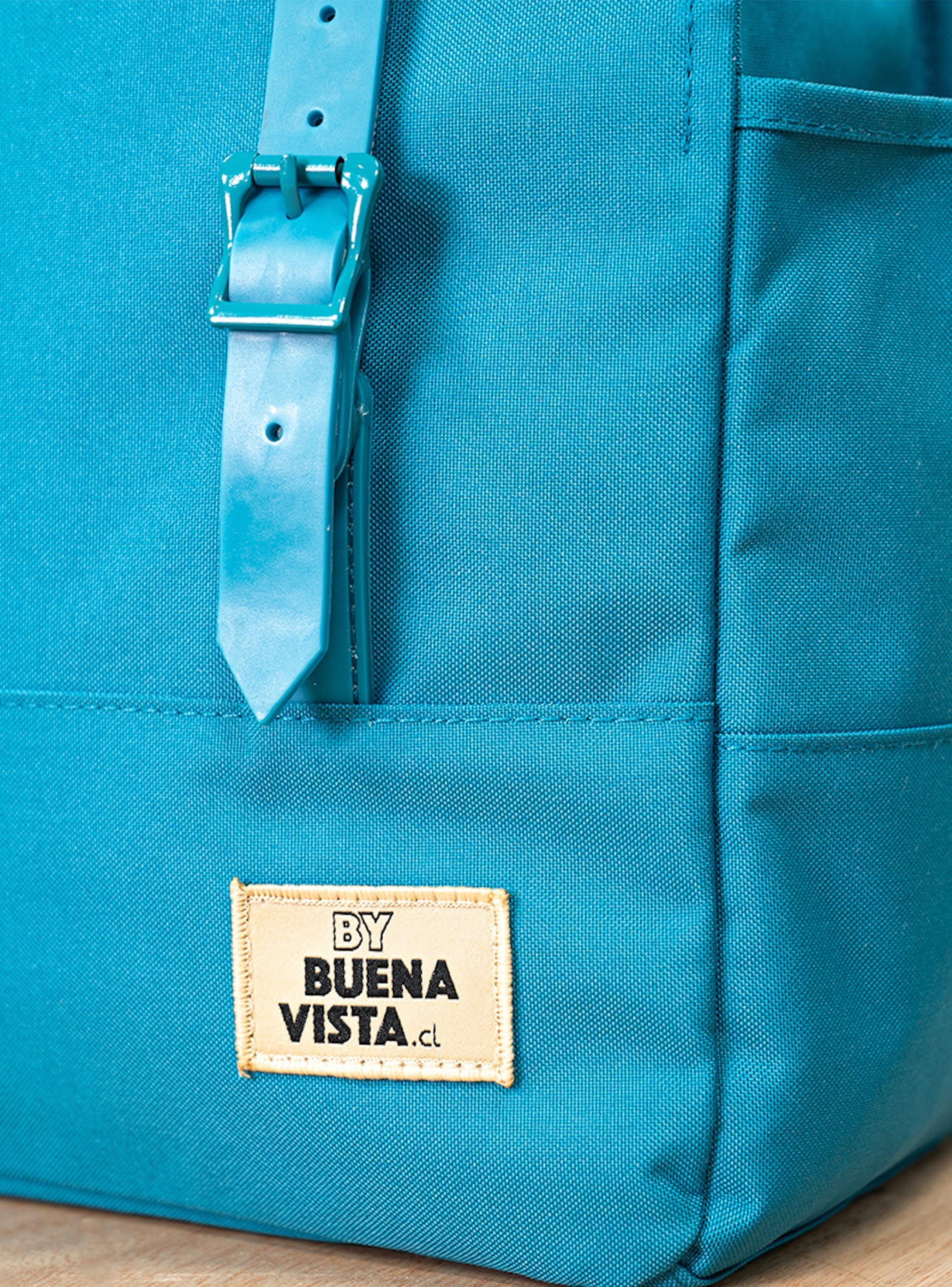 Mochila Impermeable para Notebook Square L Azul Turquesa-3