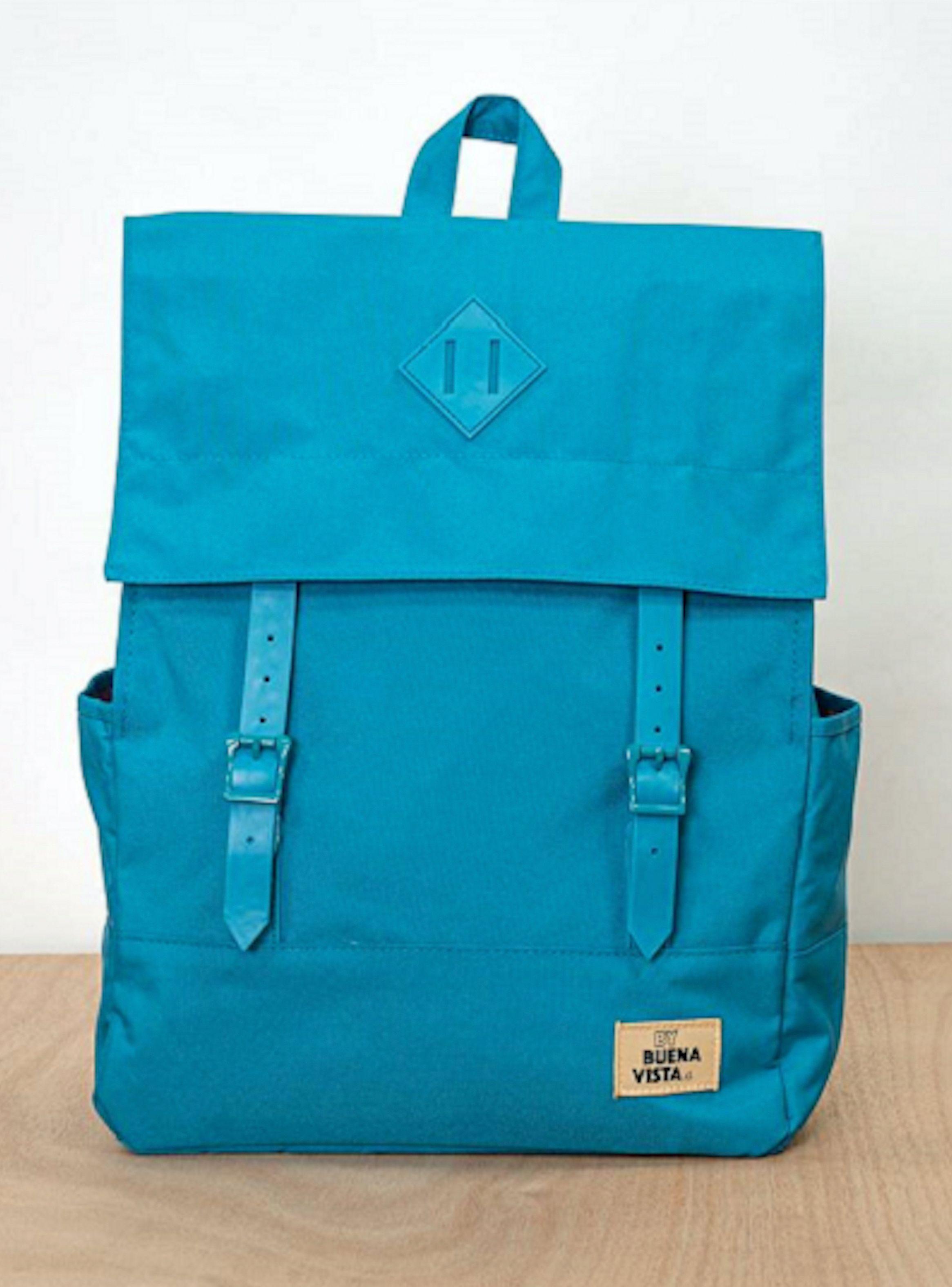 Mochila Impermeable para Notebook Square L Azul Turquesa-4