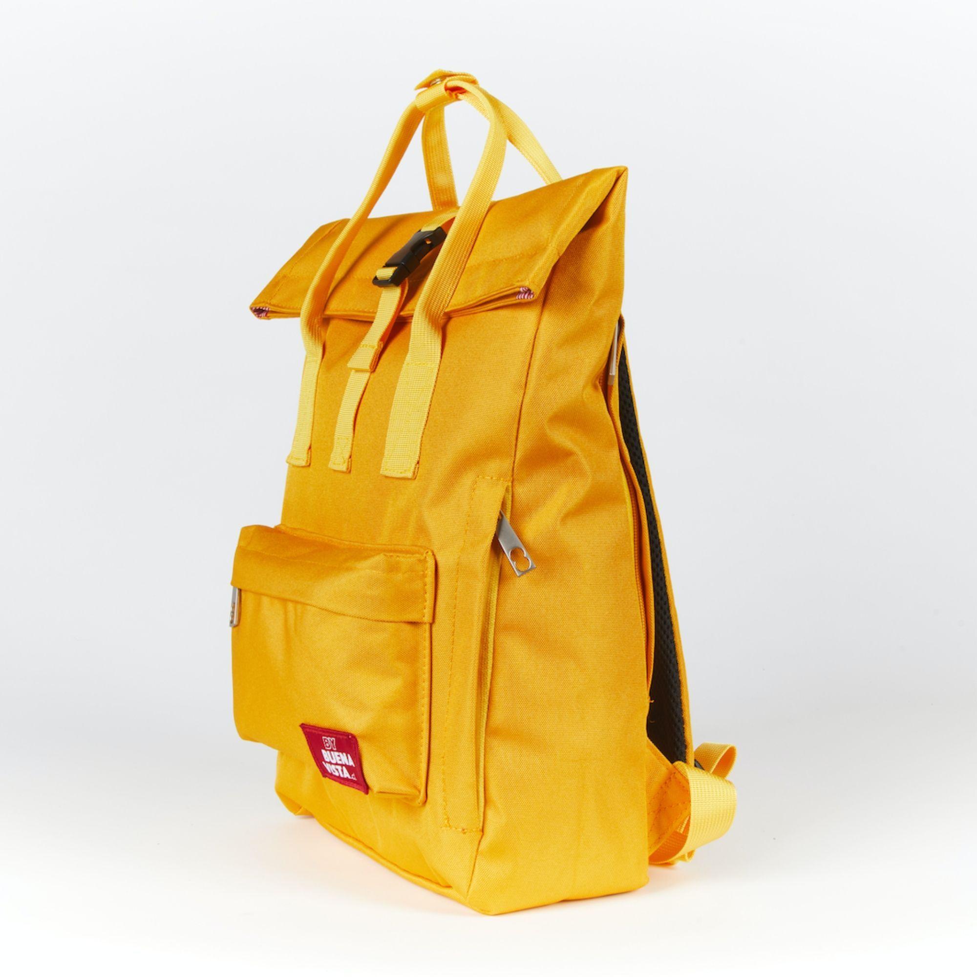 Mochila Impermeable para Notebook Roll Mostaza-2