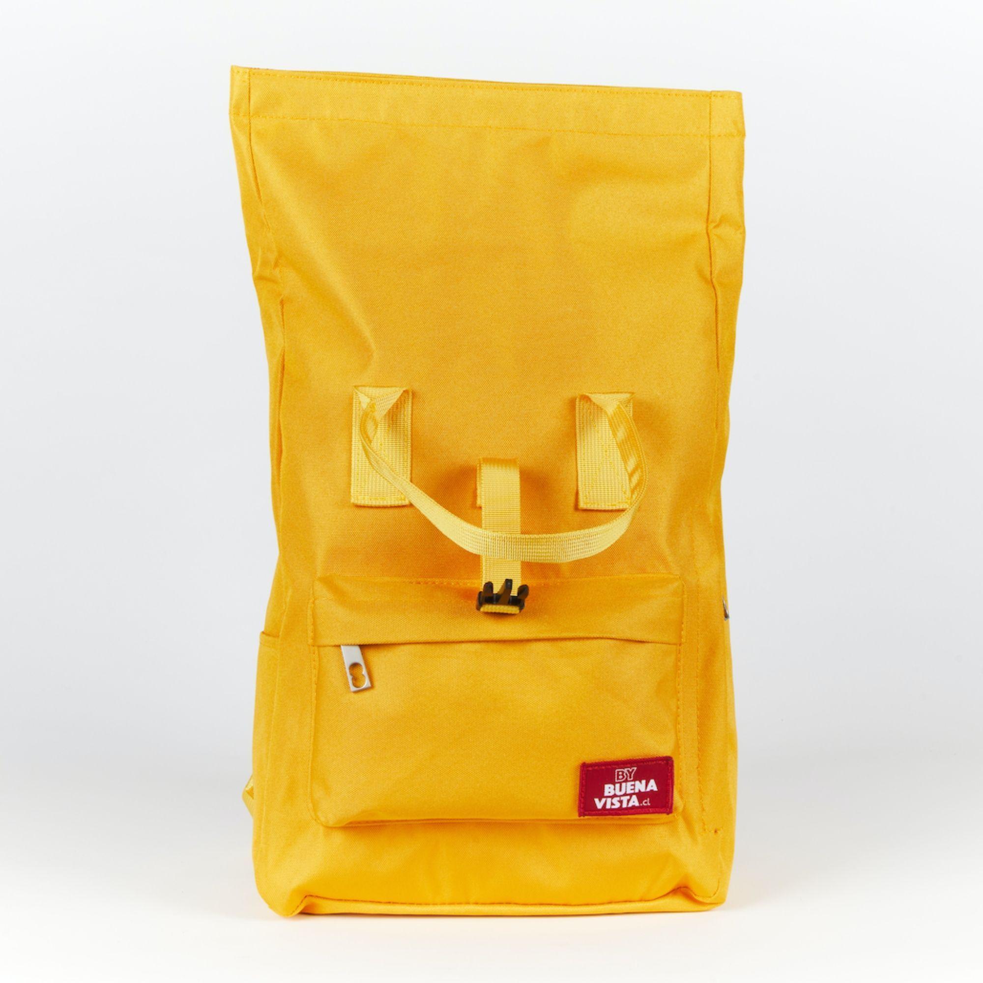 Mochila Impermeable para Notebook Roll Mostaza-3