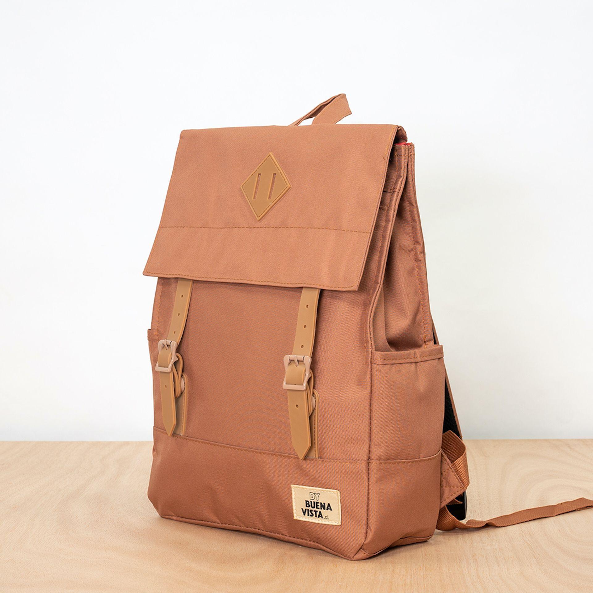 Mochila Impermeable Laptop 15'' Square M Habano-3