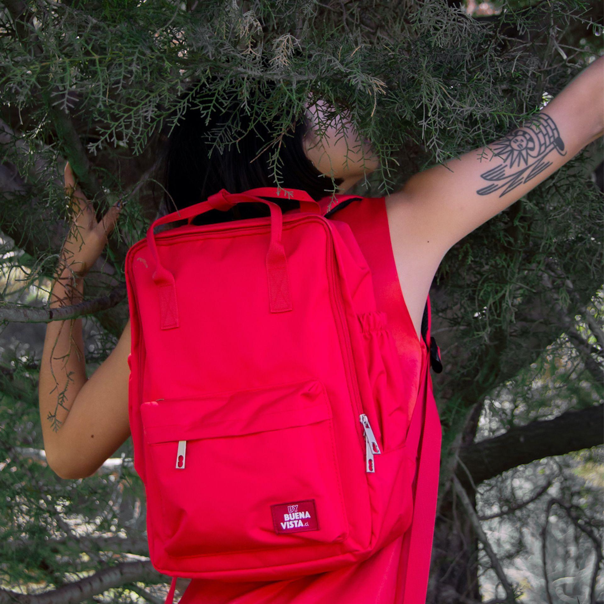 Mochila Impermeable para Notebook Big Bike Rojo-1