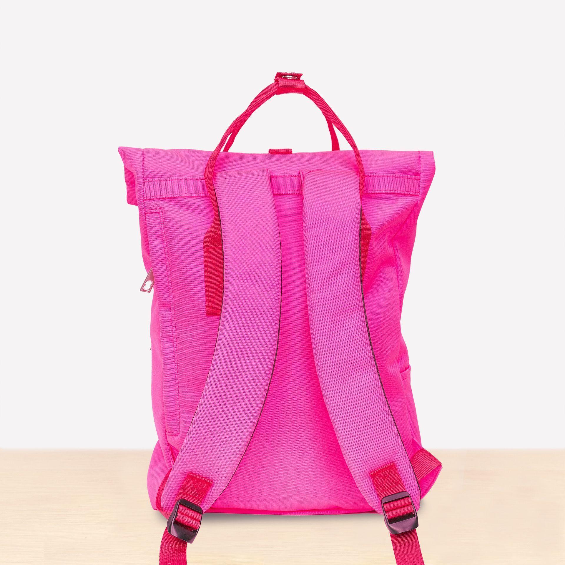 Mochila Impermeable Laptop 14'' Roll Fucsia-5