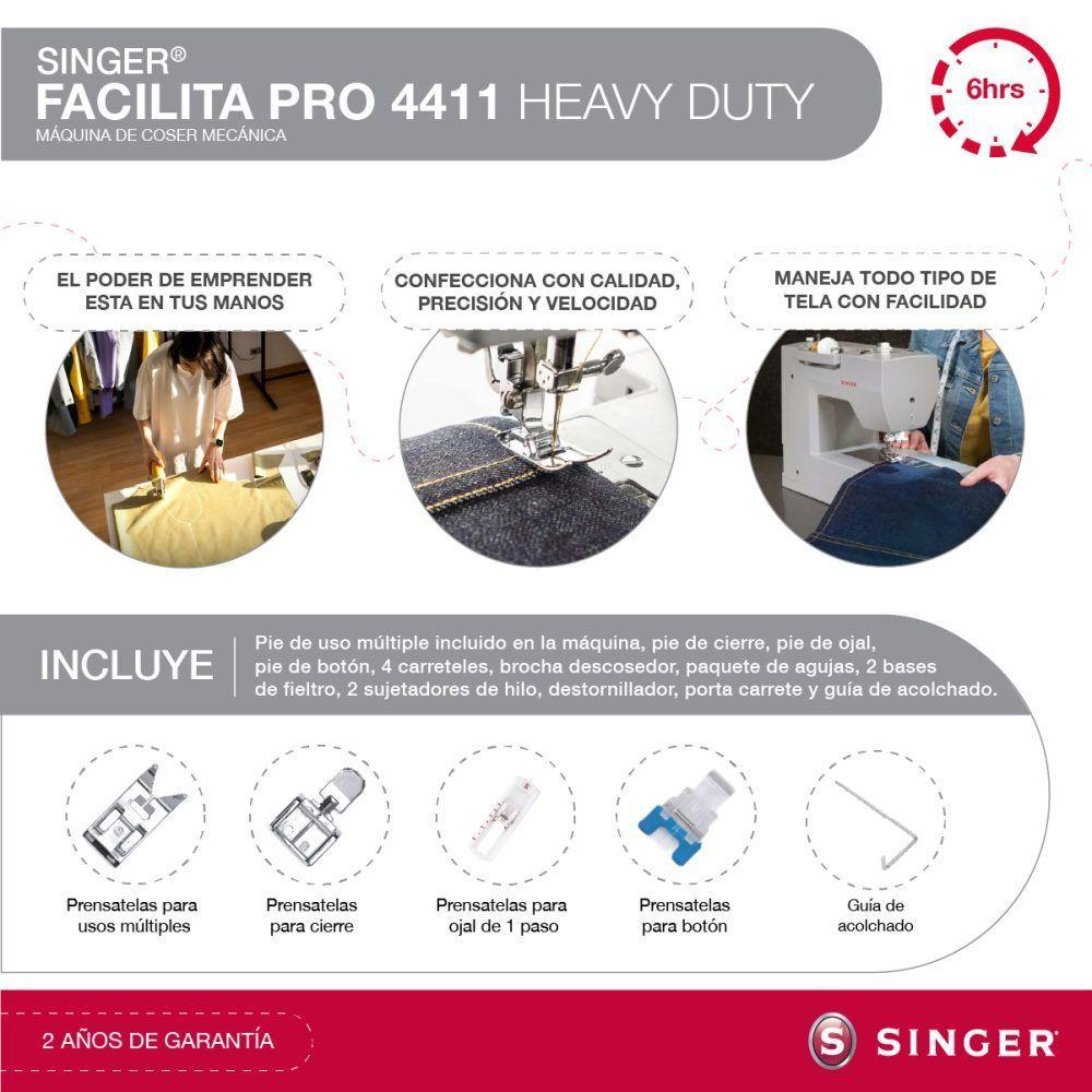 Máquina De Coser Singer Facilita pro 4411 HD 90W-2
