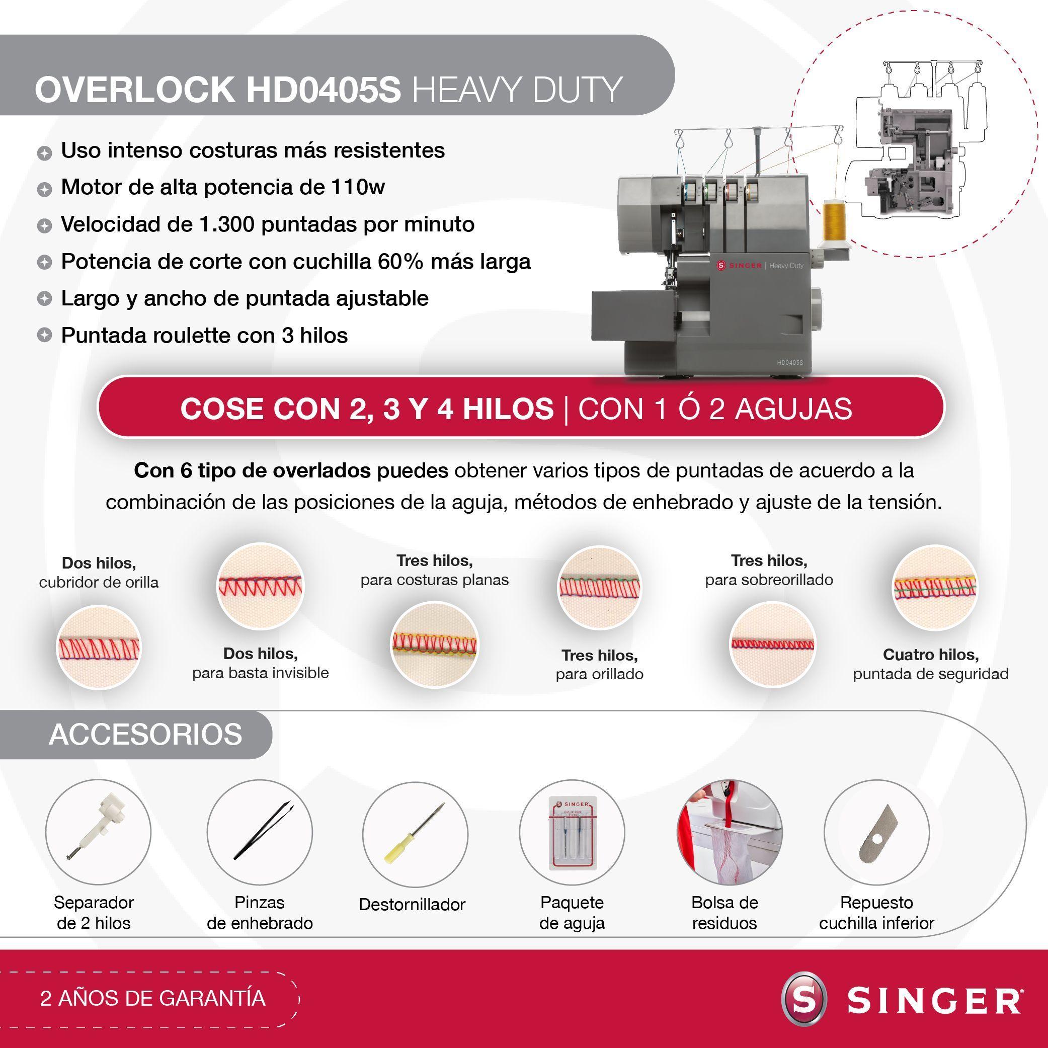 Combo Singer Heavy Duty Facilita Pro 4423 + Overlock Hd0405s-3
