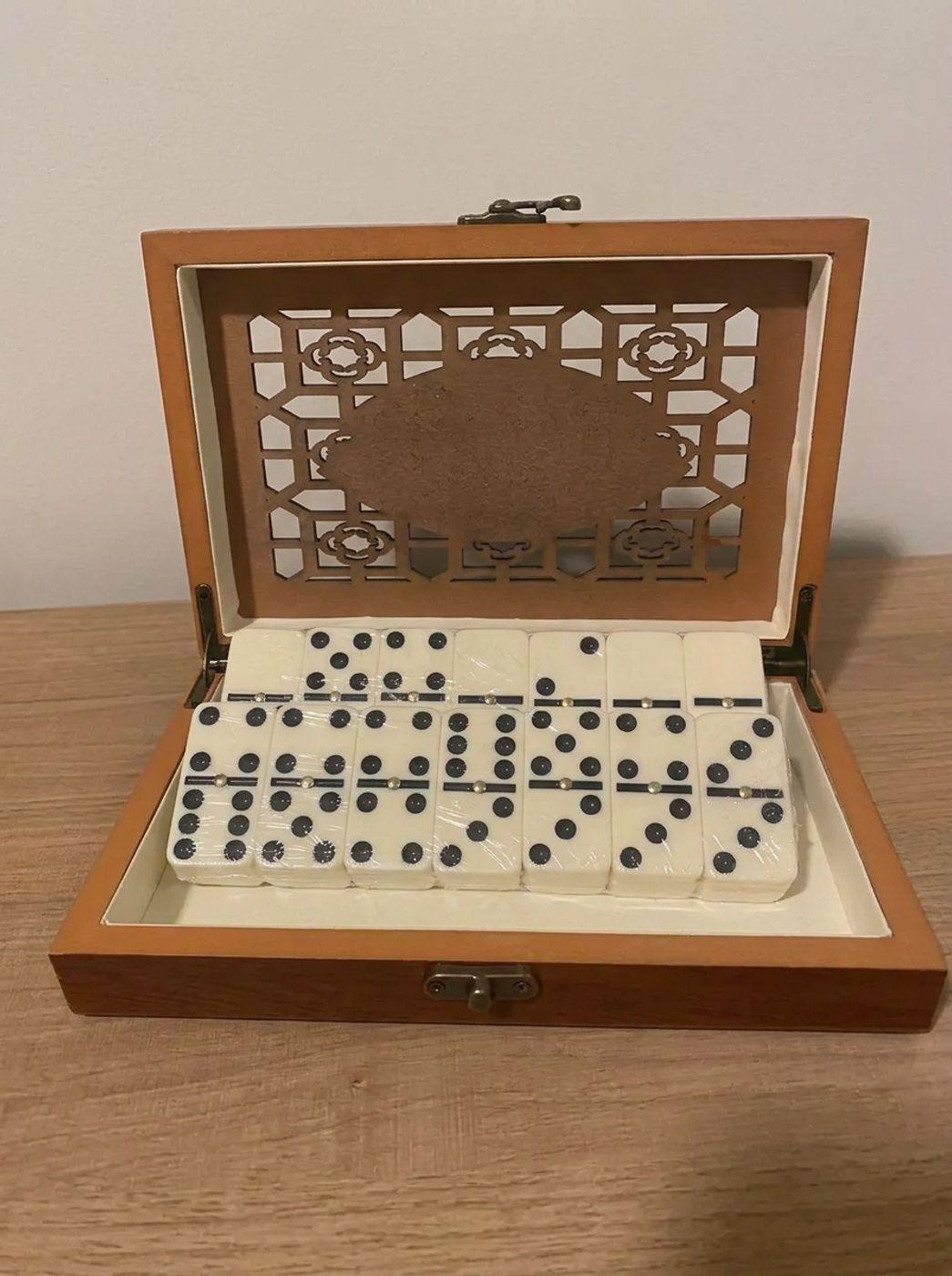 Juego de Domino profesional con Estuche de Madera-2