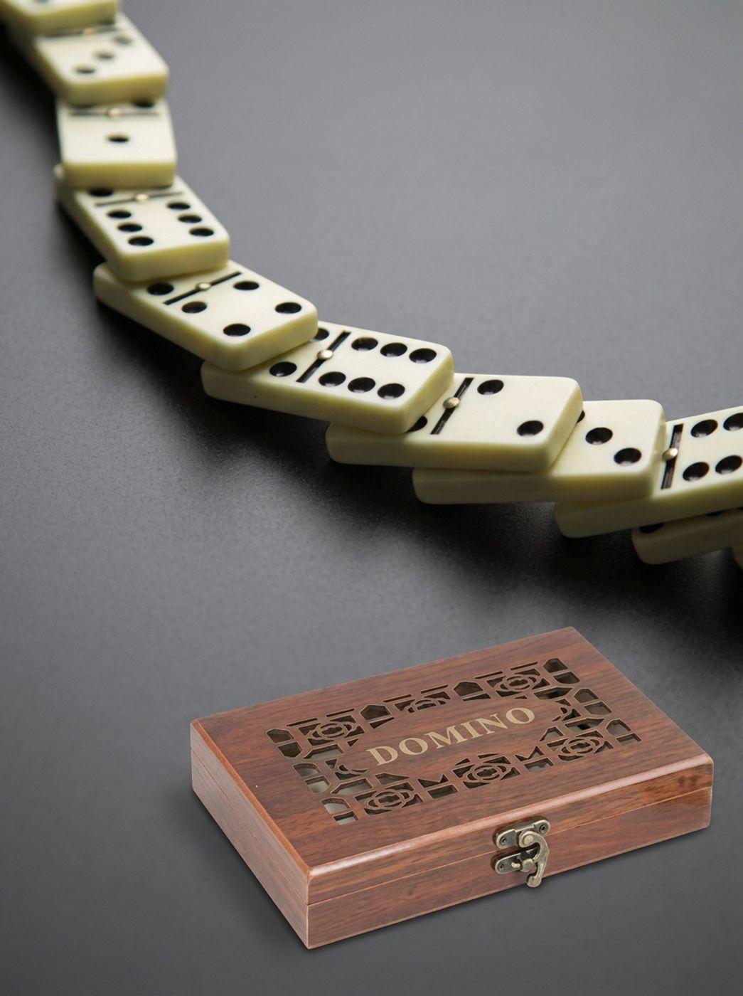 Juego de Domino profesional con Estuche de Madera-4