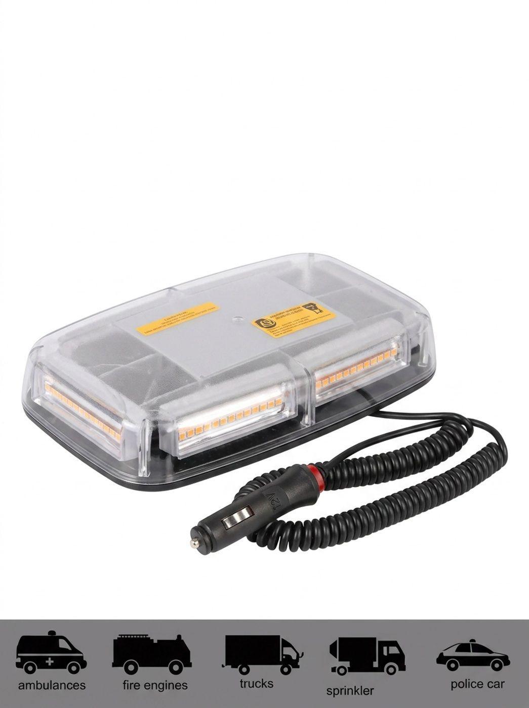 Baliza De Techo Auto Destellante 12 24v Estrobo Con Iman-0