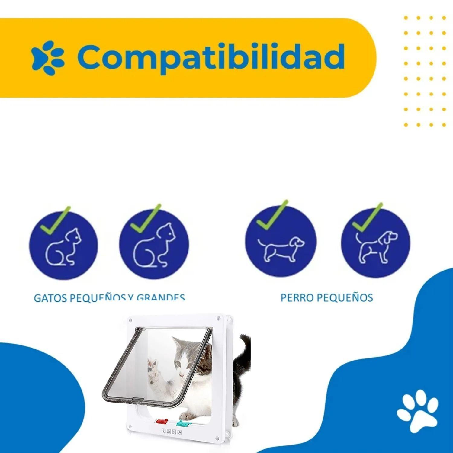 Puerta Bidireccional De Entrada Y Salida Para Gatos-3