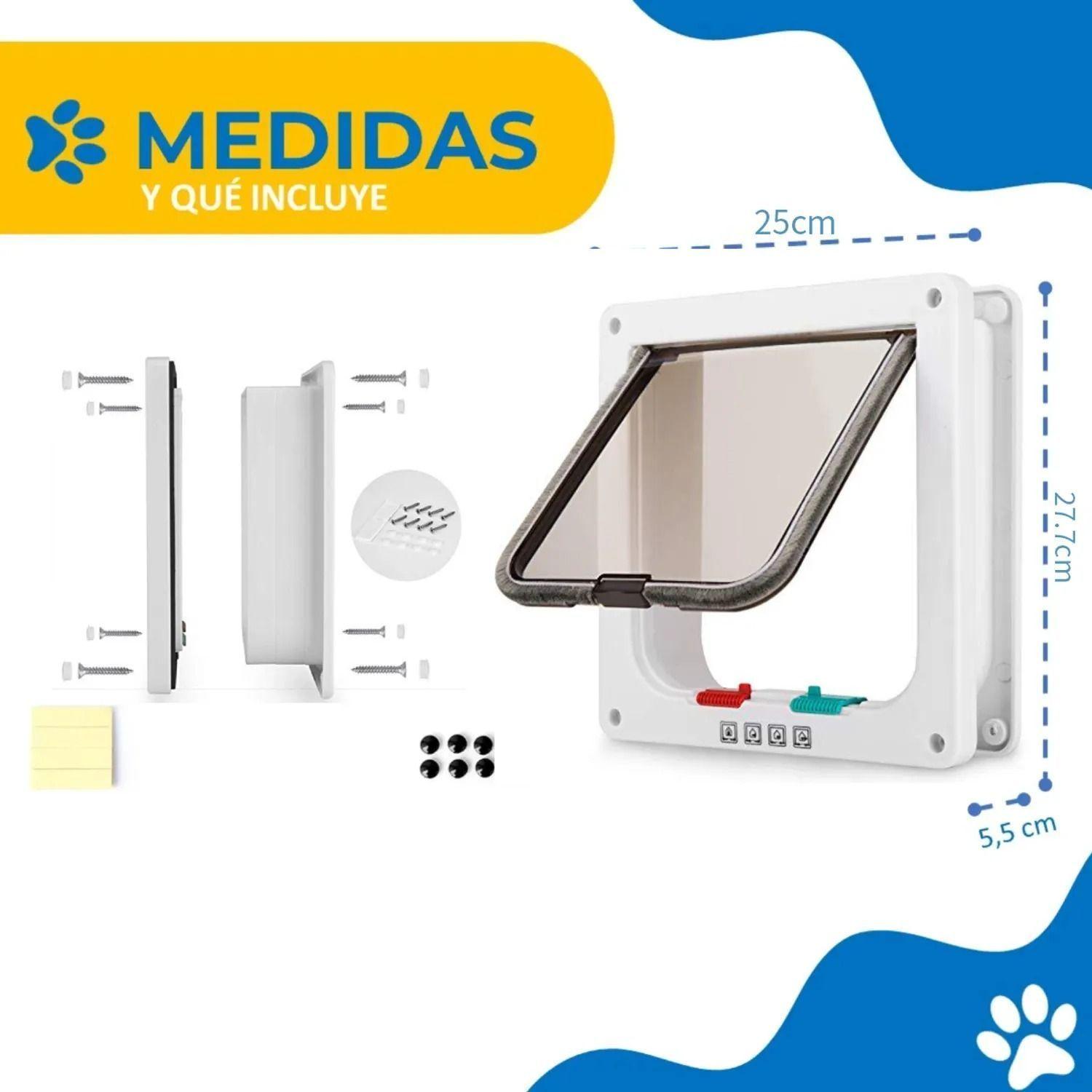 Puerta Bidireccional De Entrada Y Salida Para Gatos-4