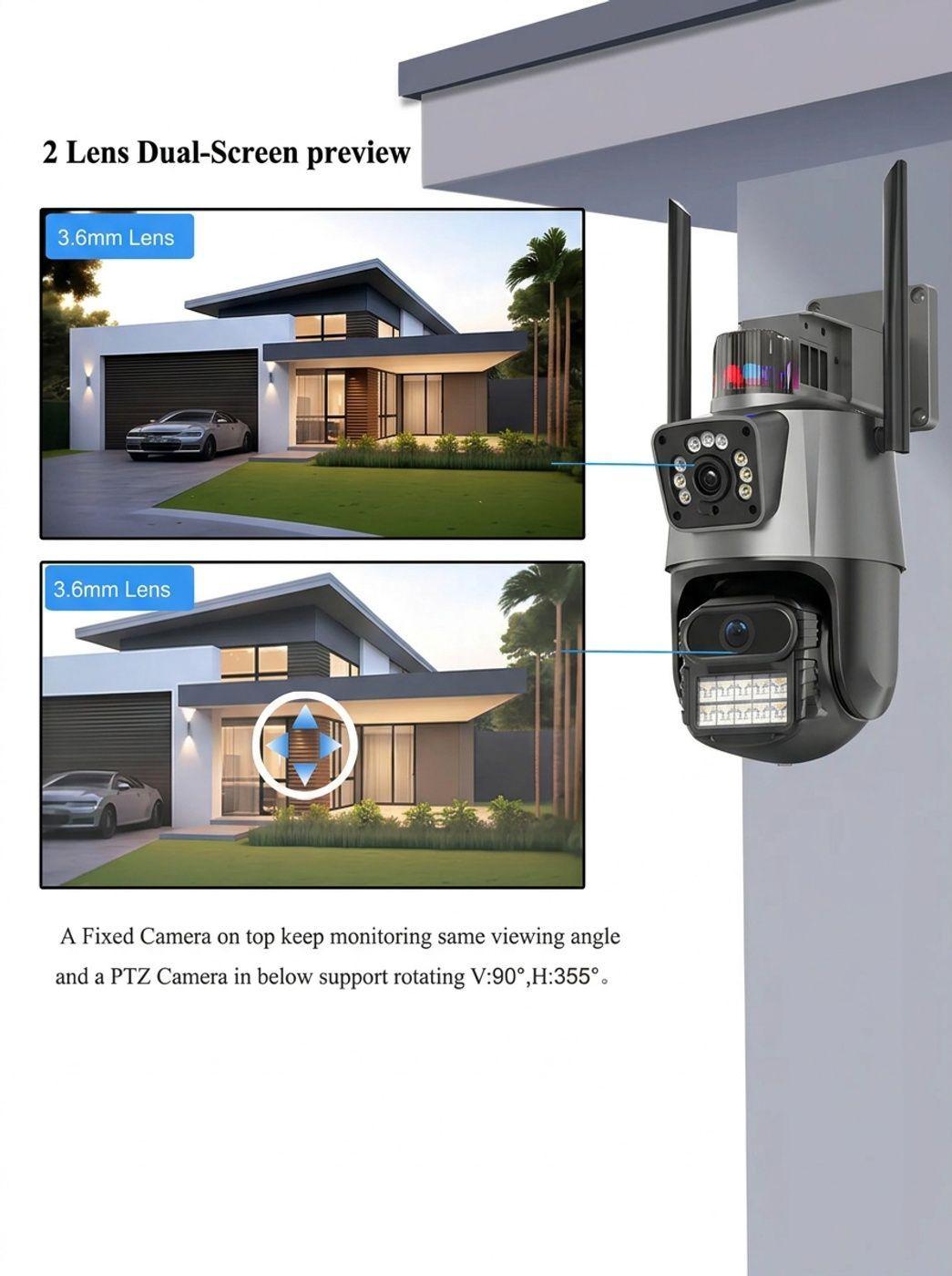 Camara Ptz Ip Inalambrico Doble Lente Exterior 6mp 4x Epa Color Gris Oscuro-6
