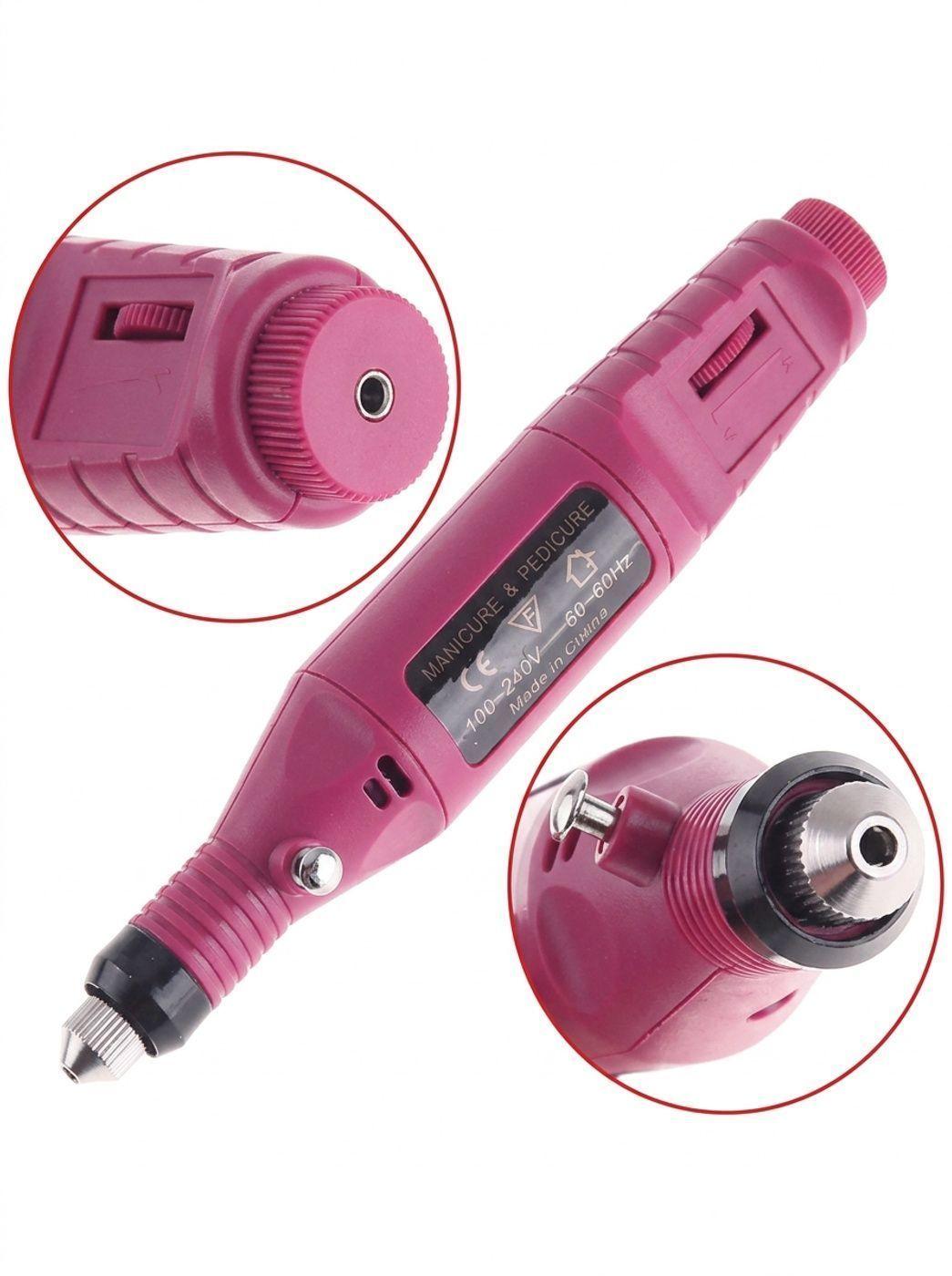 Torno Manicure Para U as Pulidor Cargador Accesorios-6