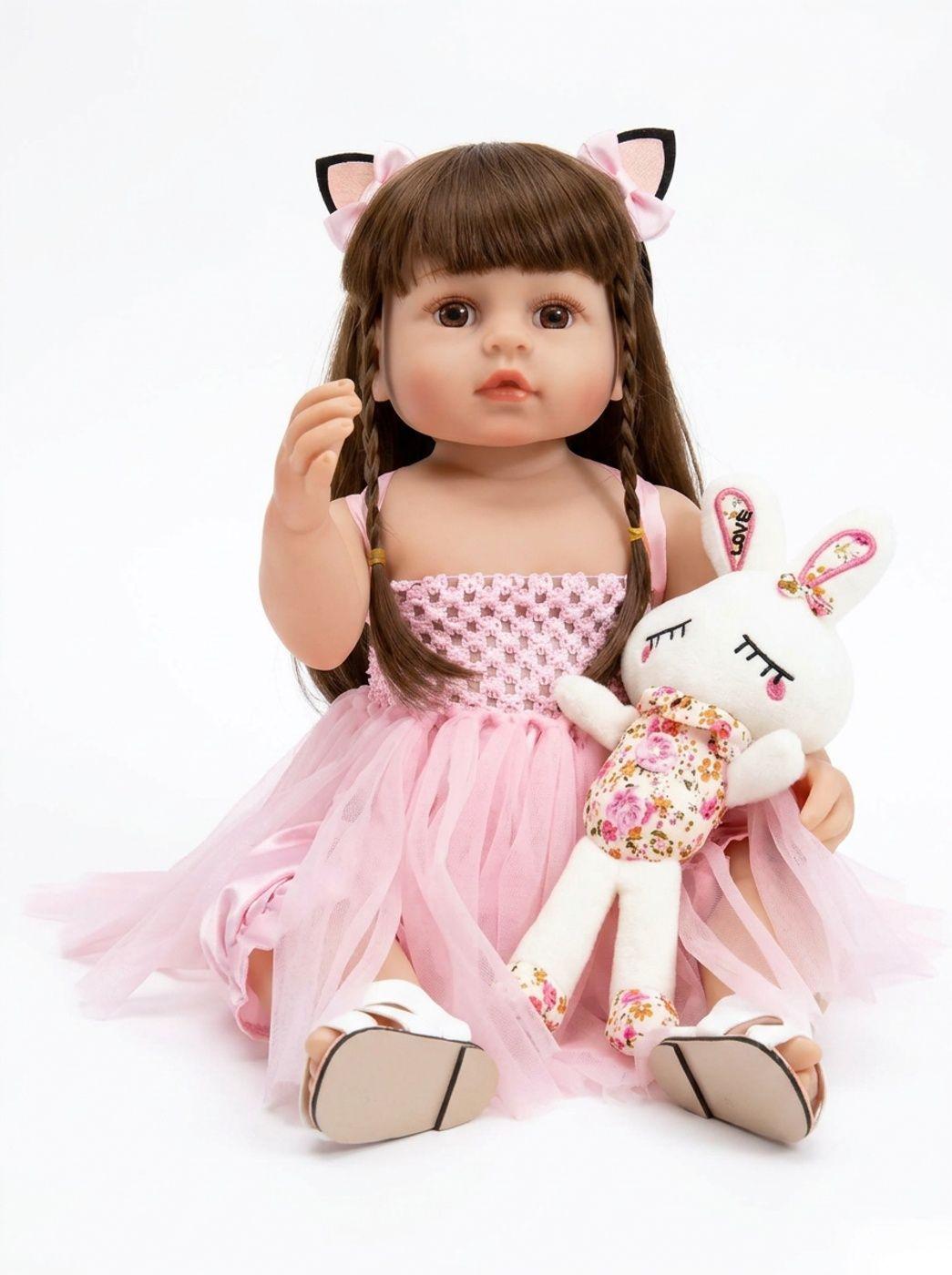 Mu eca Bebe Realista Reborn 48cm Vestido-1