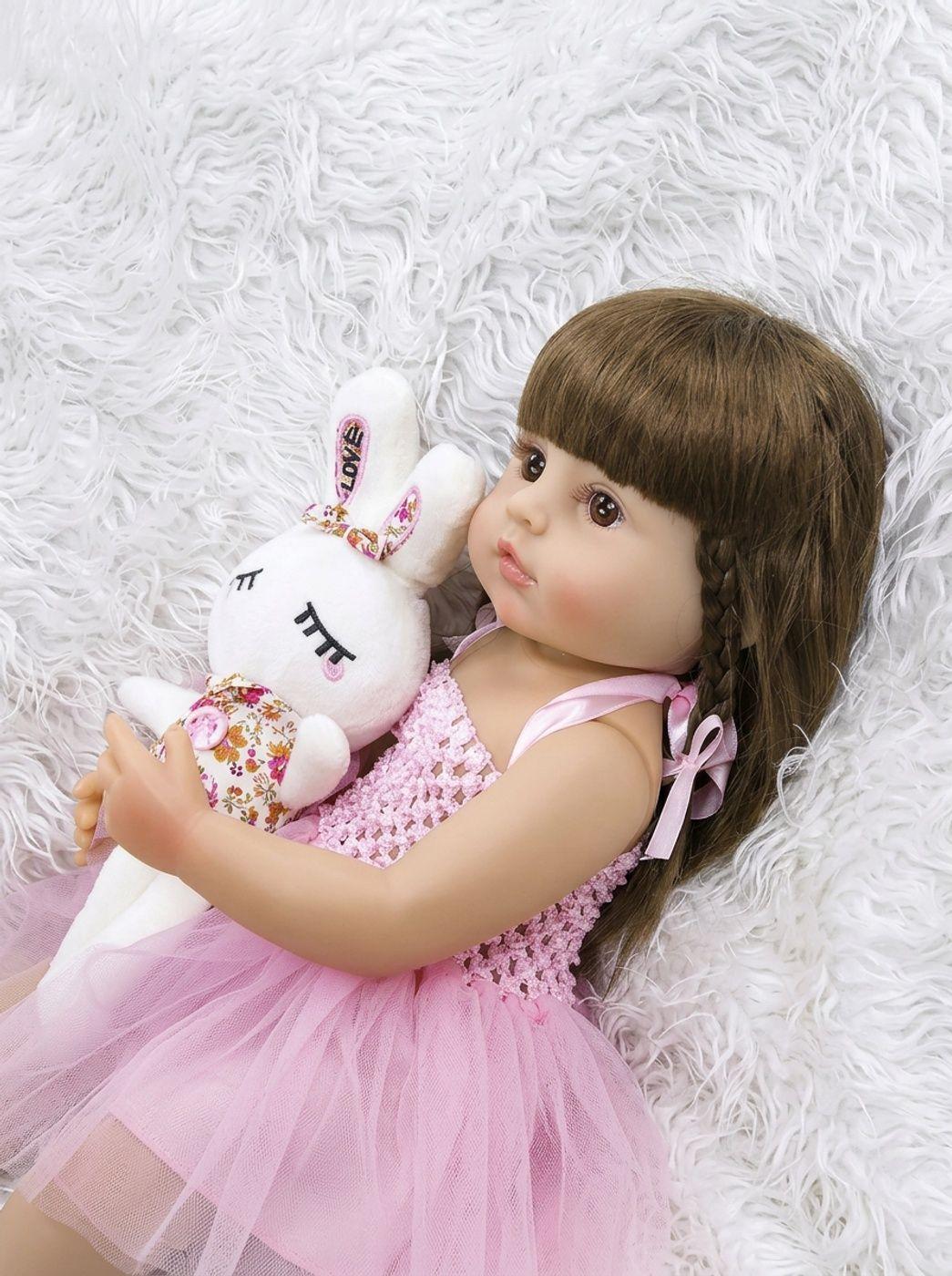 Mu eca Bebe Realista Reborn 48cm Vestido-2