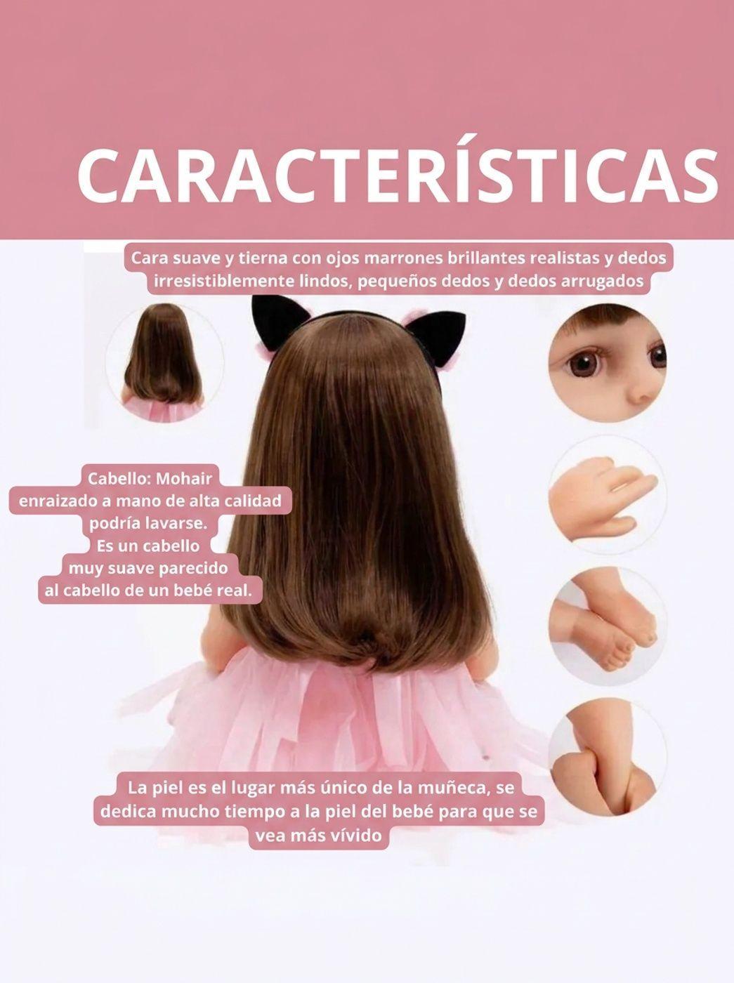 Mu eca Bebe Realista Reborn 48cm Vestido-3