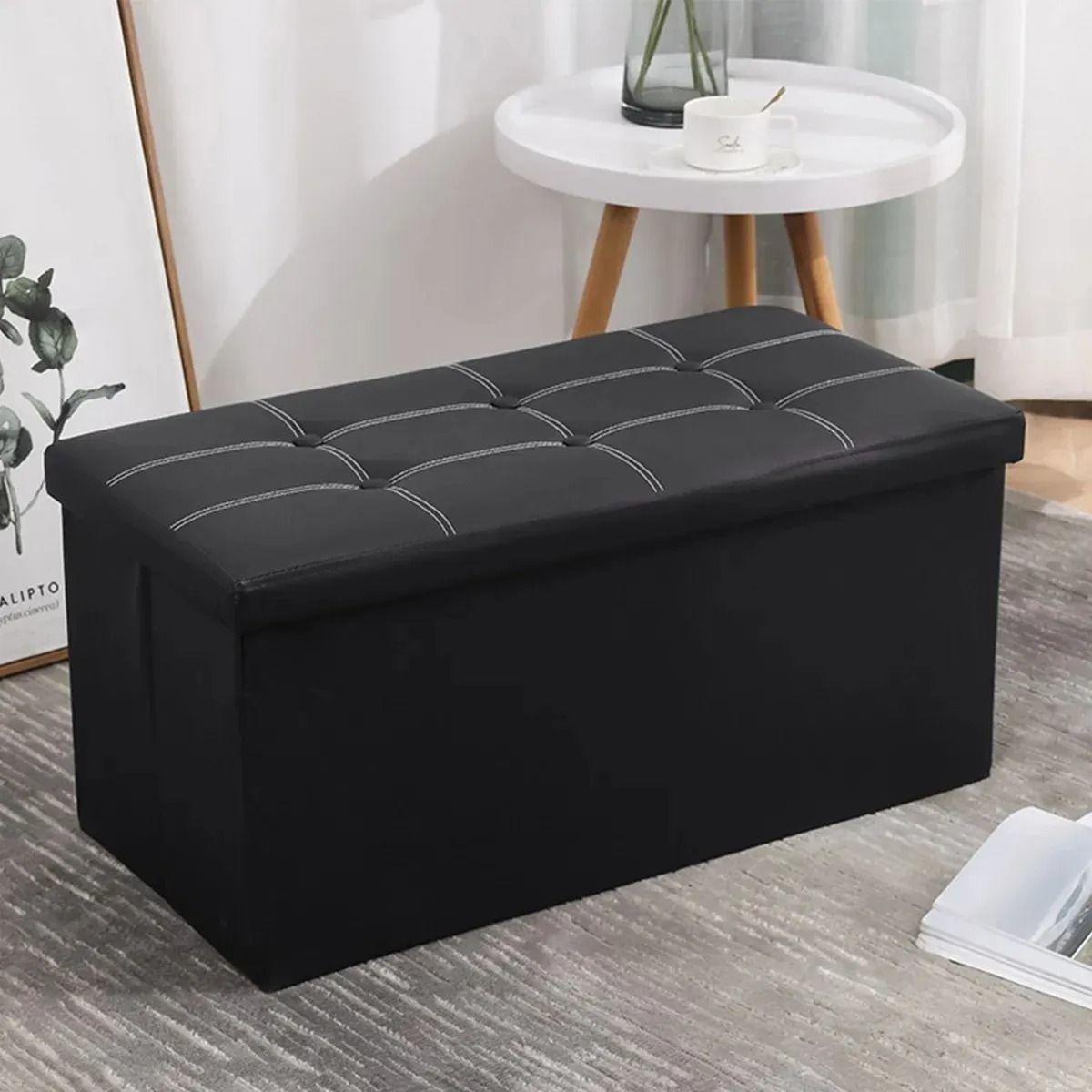 Baul Plegable Puff Organizador Banqueta Sillon Pie De Cama-5