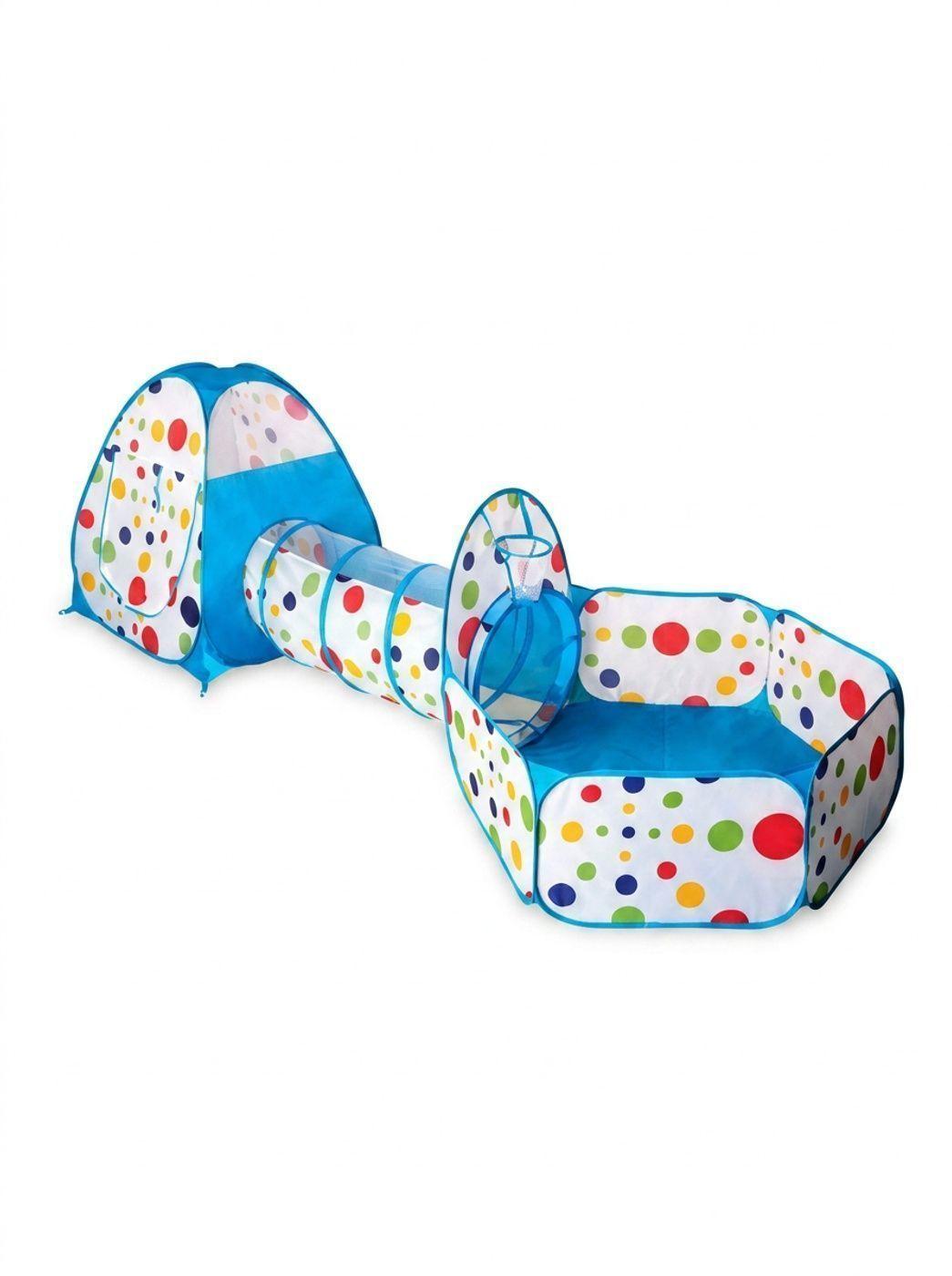 Carpa Piscina De Pelotas Con Tunel Castillo Niños Plegable-0