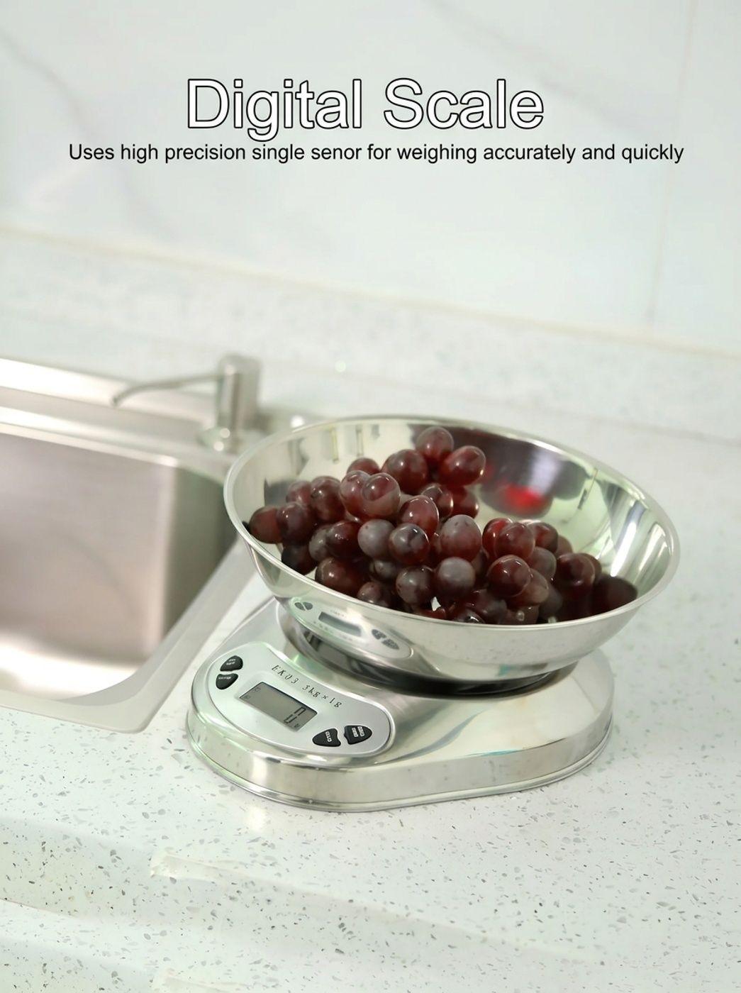 Pesa Gramera Pesa Digital Cocina Balanza Cocina 5kg 0 1g-3