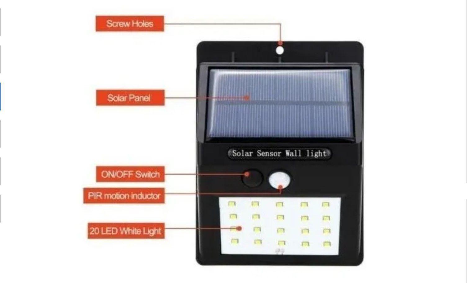 Foco 30 Led Solar Con Sensor Movimiento Exterior E Interior-2
