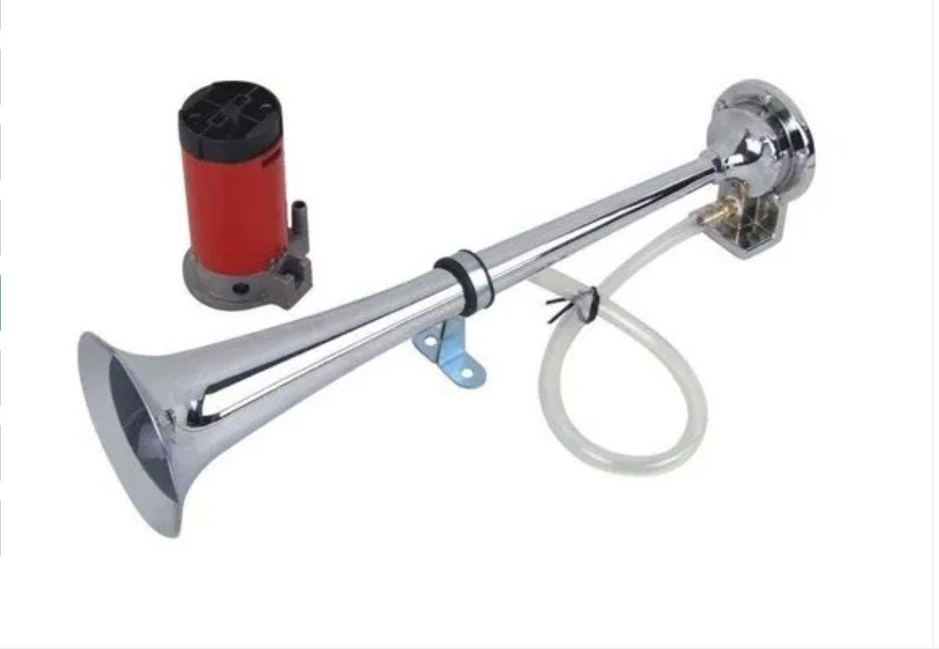 Bocina Electrica Trompeta Aire Comprimido Universal Auto 12v-4