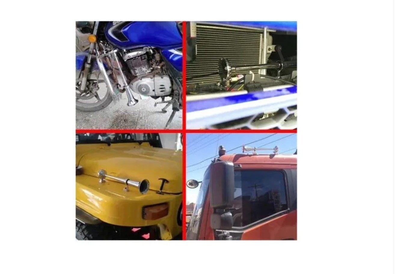 Bocina Electrica Trompeta Aire Comprimido Universal Auto 12v-6