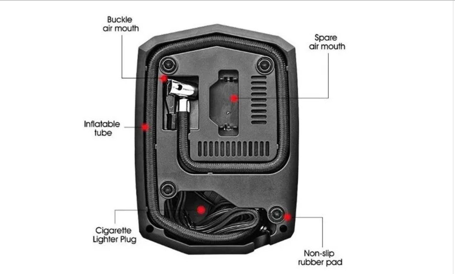 Mini Compresor De Aire 12v Autos Portátil Multifuncional -1