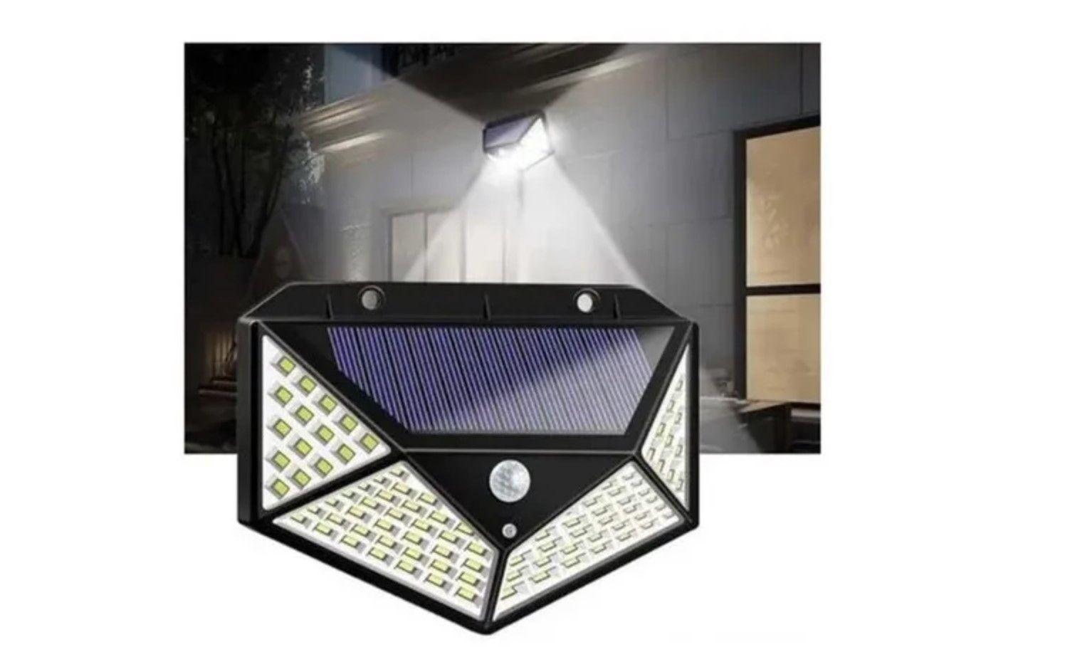 Foco Solar 114 Led Exterior Con Sensor De Movimiento-1