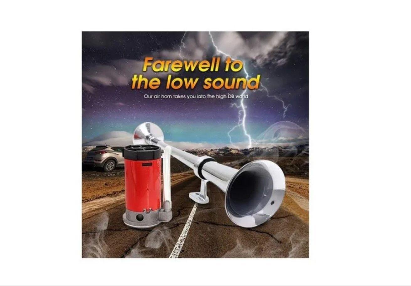 Bocina 24v Eléctrica Trompeta Aire Comprimido Universal Auto-7
