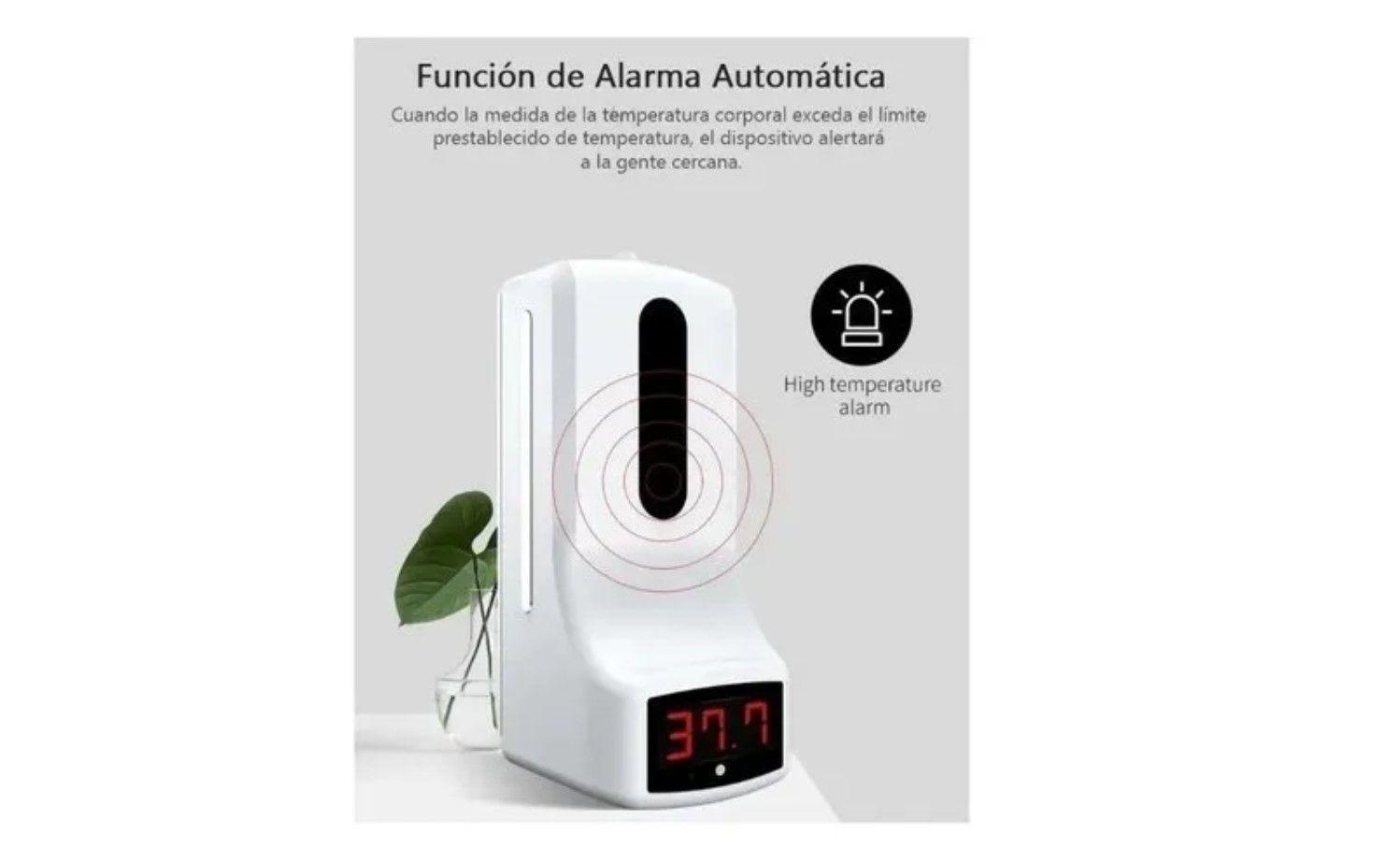 Termómetro Y Dispensador De Alcohol Gel Infrarrojo Digital -5