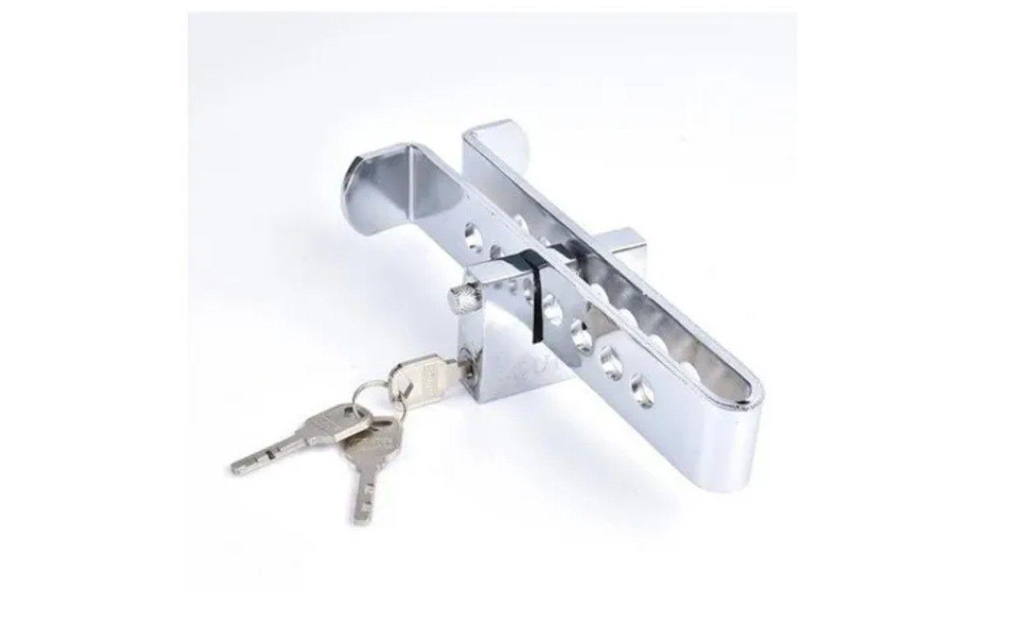 Traba Pedal + Candado + Llaves Seguridad Auto Robo-1