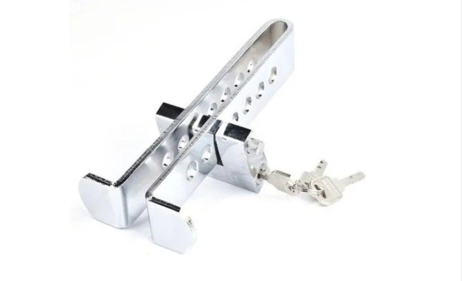 Traba Pedal + Candado + Llaves Seguridad Auto Robo-0