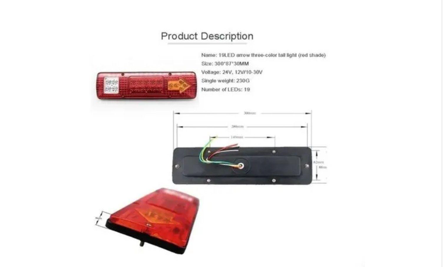 Kit Foco Led Trasero 12v Camion Tricimoto Remolque Arrastre-5