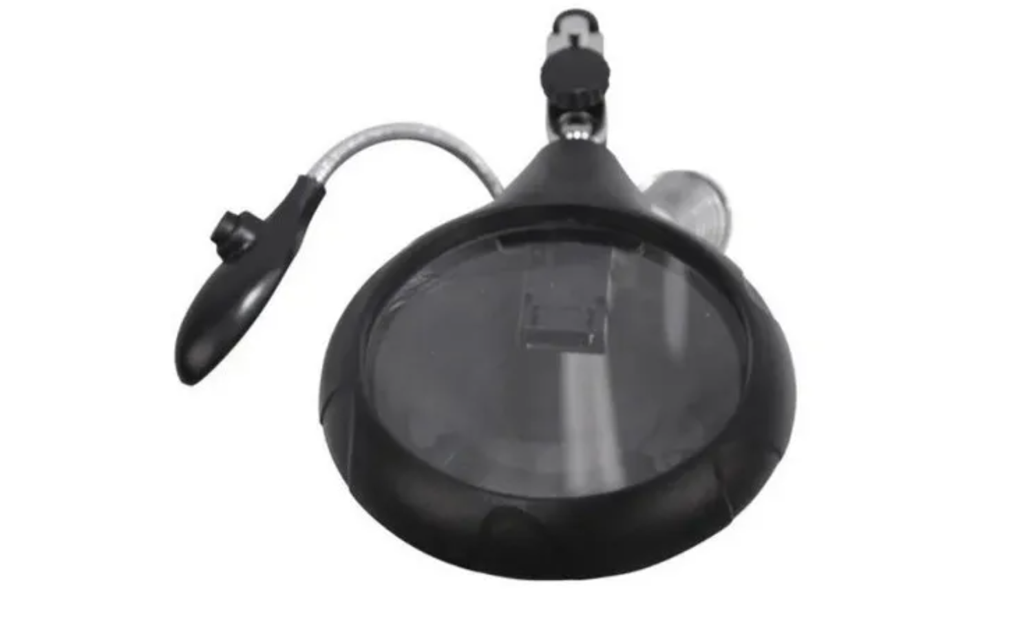 Lupa Escritorio Soporte Pinza Luz Tercera Mano Cautin-2