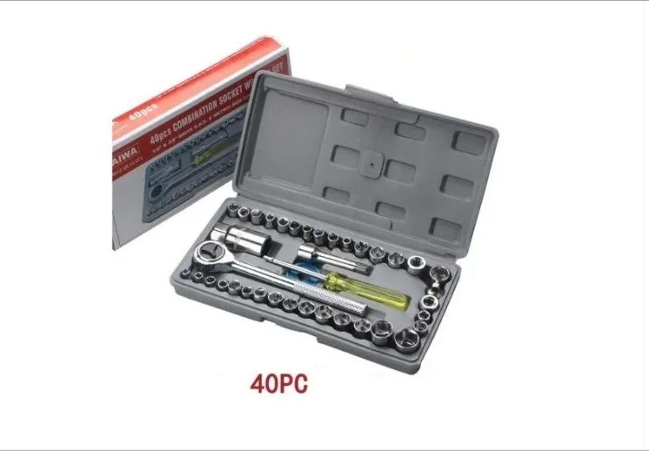 Juego Dados 40 Pcs 1/4-3/8 Chicharra Bici Moto Auto-2