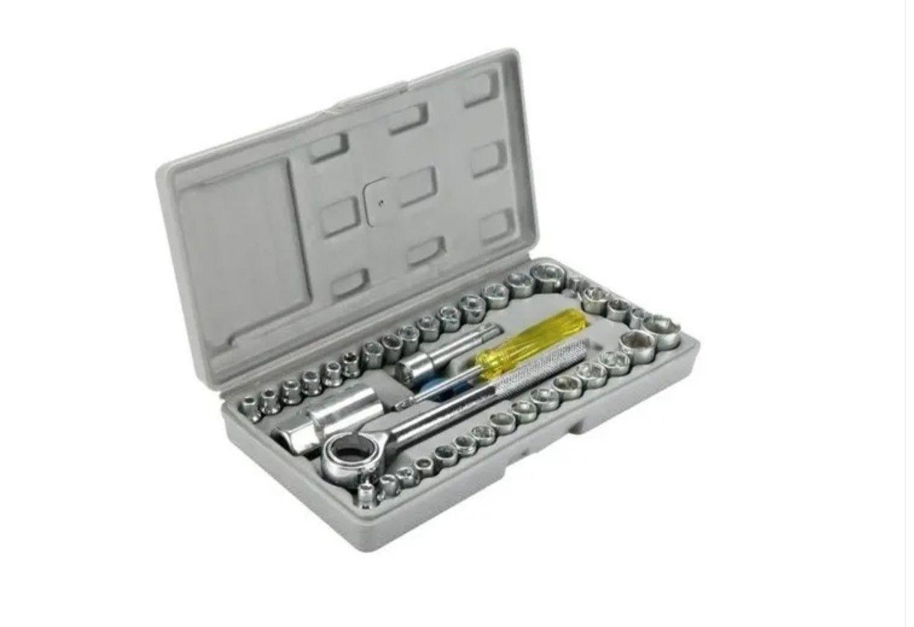 Juego Dados 40 Pcs 1/4-3/8 Chicharra Bici Moto Auto-0