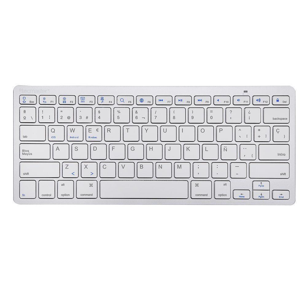 TECMASTER TECLADO BLUETOOTH SILVER-1